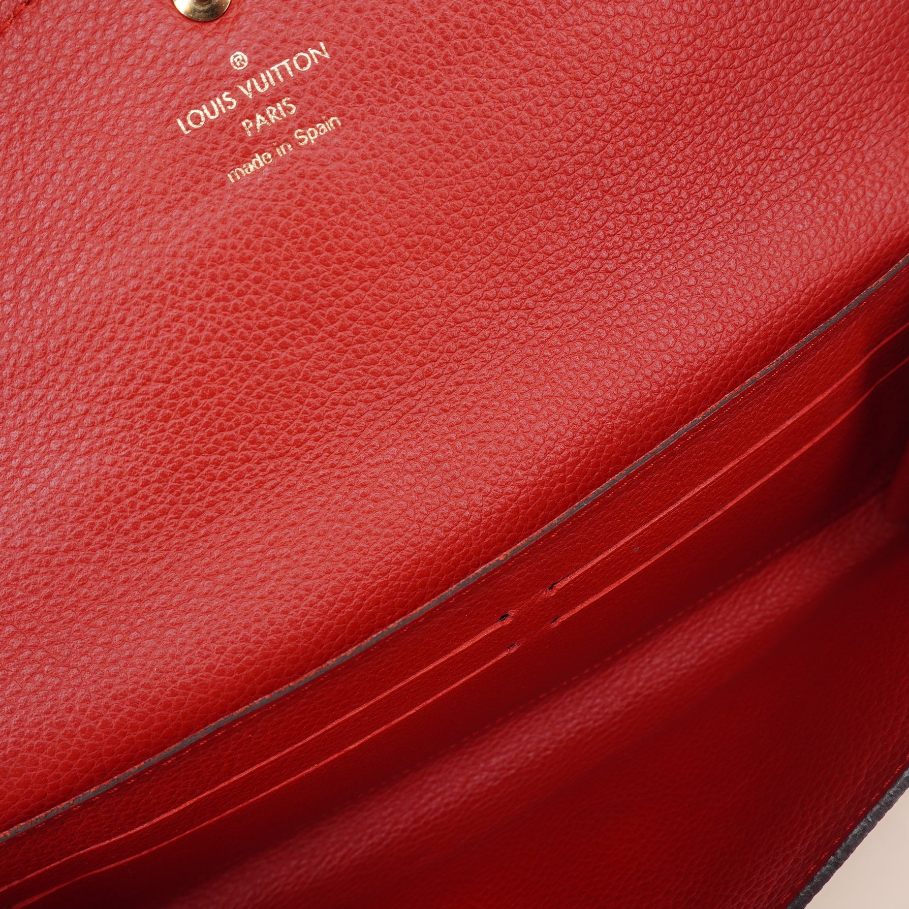 PRE-OWNED LV Monogram Empreinte Leather Curieuse Wallet