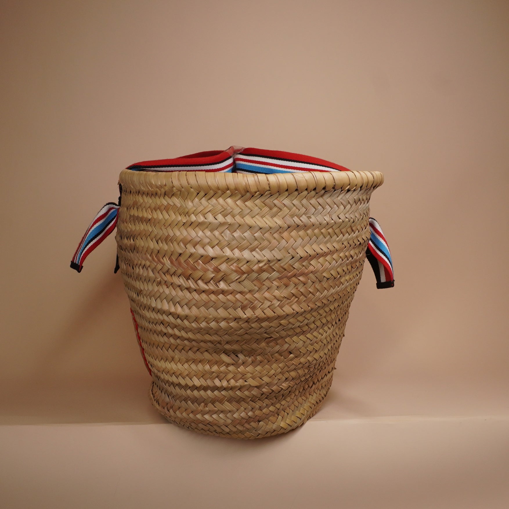 PRE-OWNED Raffia Cream Straw Handbag Basket Bag