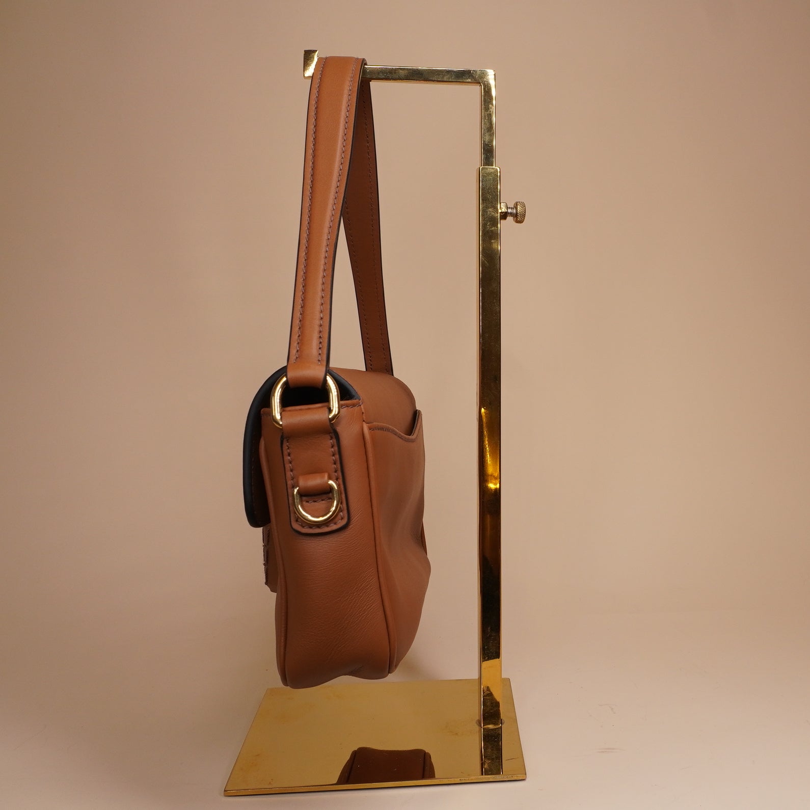 PRE-OWNED Camel Penny Shoulder Bag