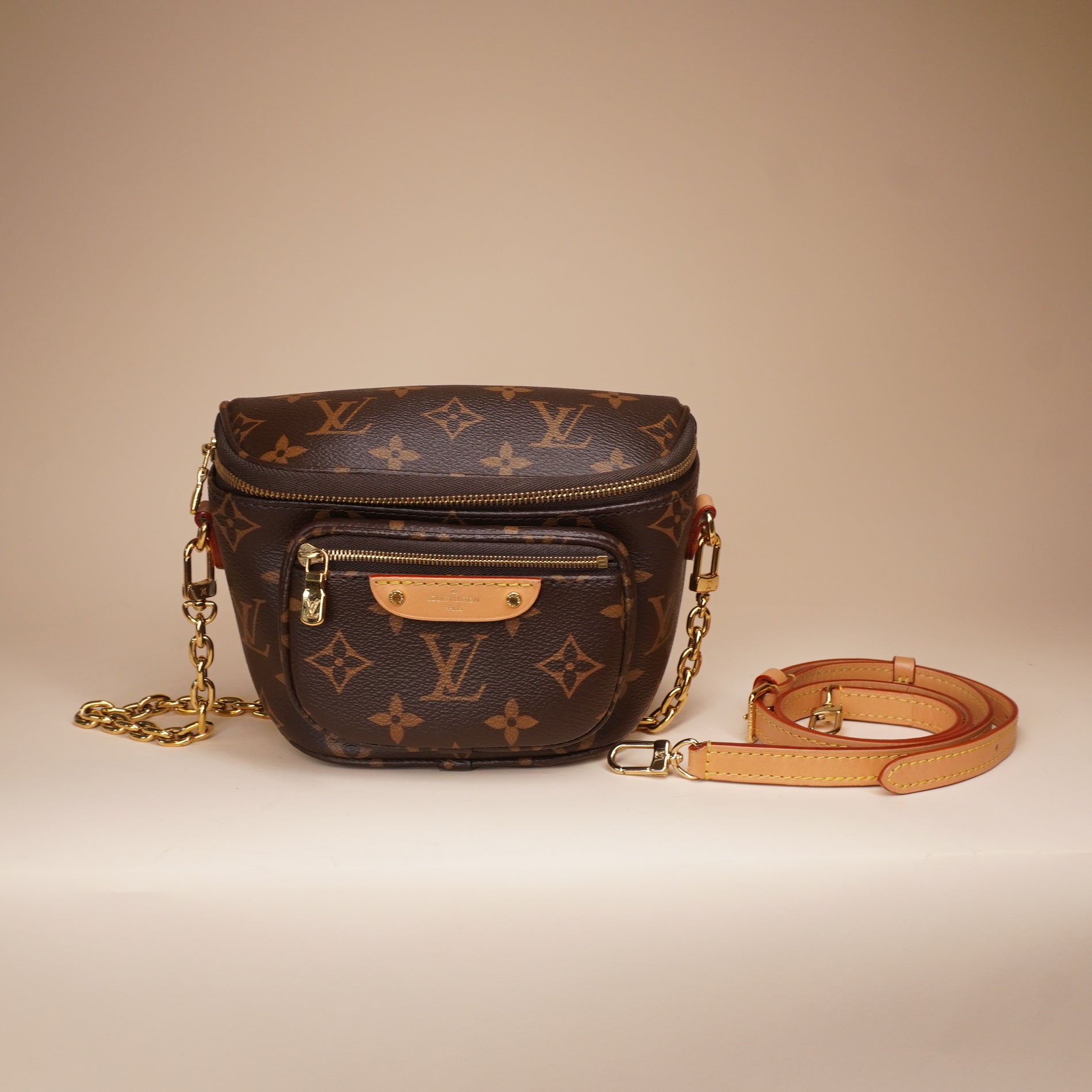PRE-OWNED LV Monogram Canvas Mini Bumbag Crossbody Bag