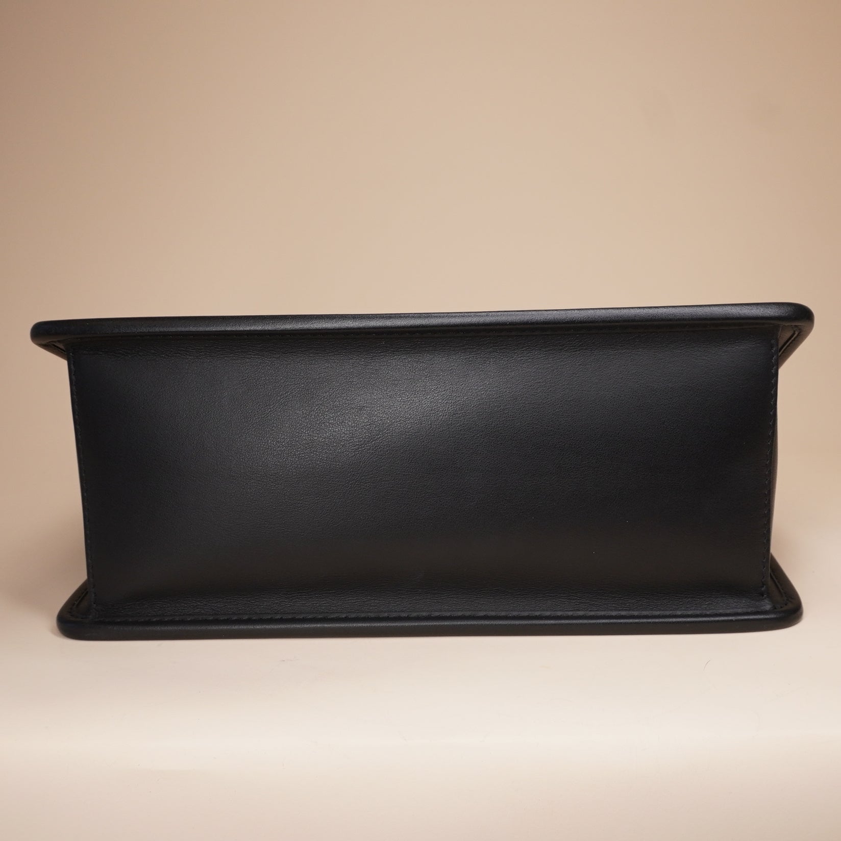 PRE-OWNED FF Black Brown Vitello Century Velvet F is Fendi FF Kan I Shoulder Bag