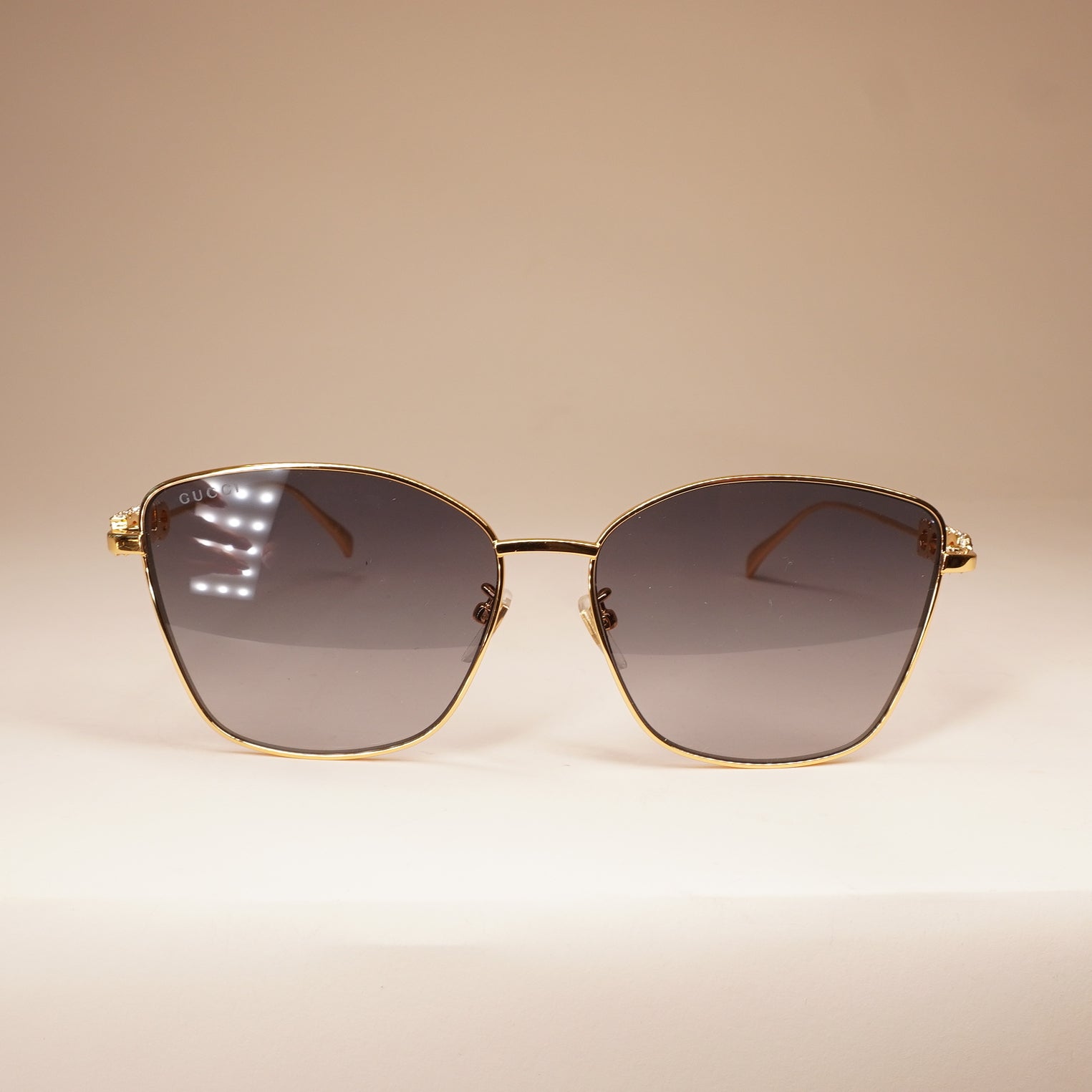 PRE-OWNED GG Low Bridge Fit Butterfly Sunglasses