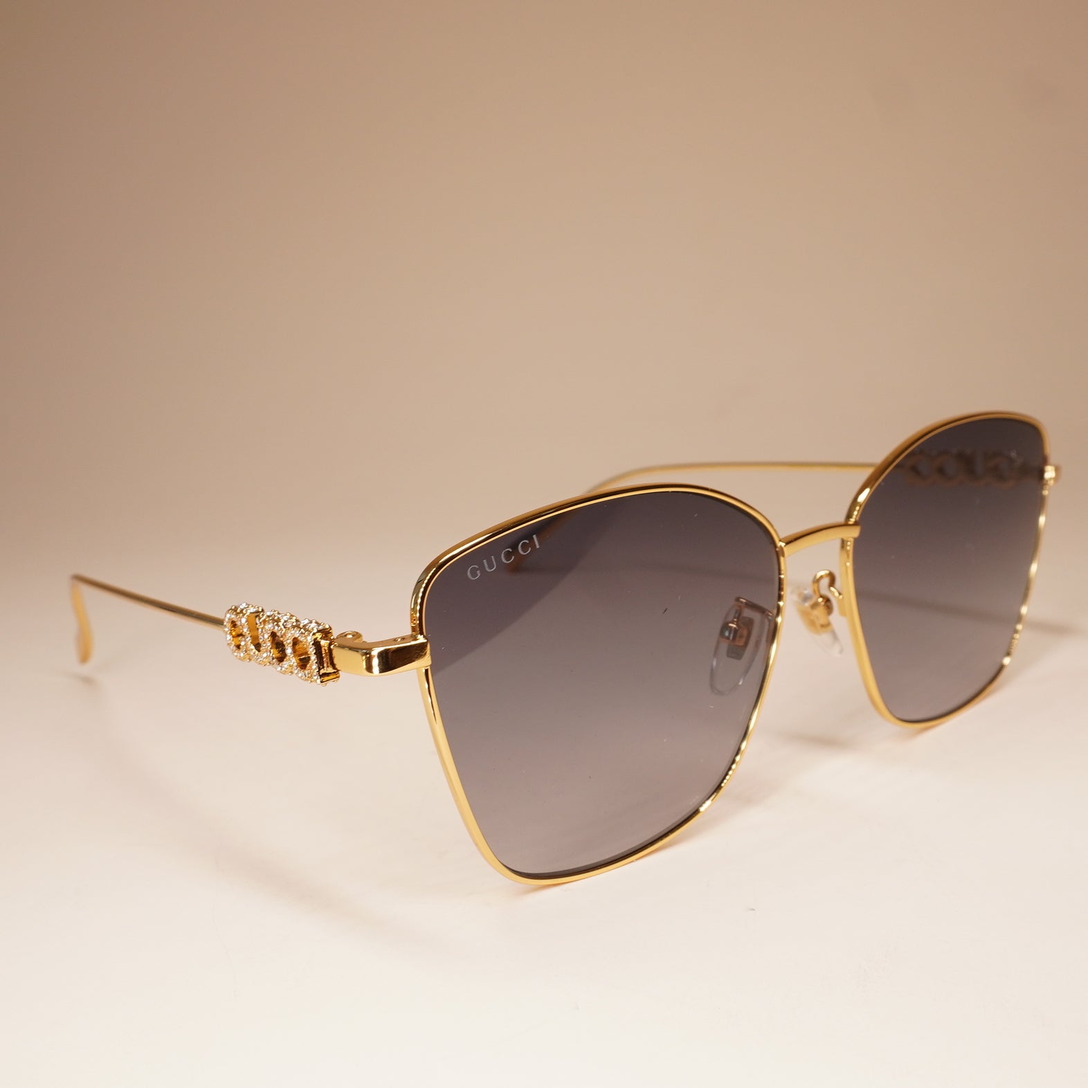 PRE-OWNED GG Low Bridge Fit Butterfly Sunglasses