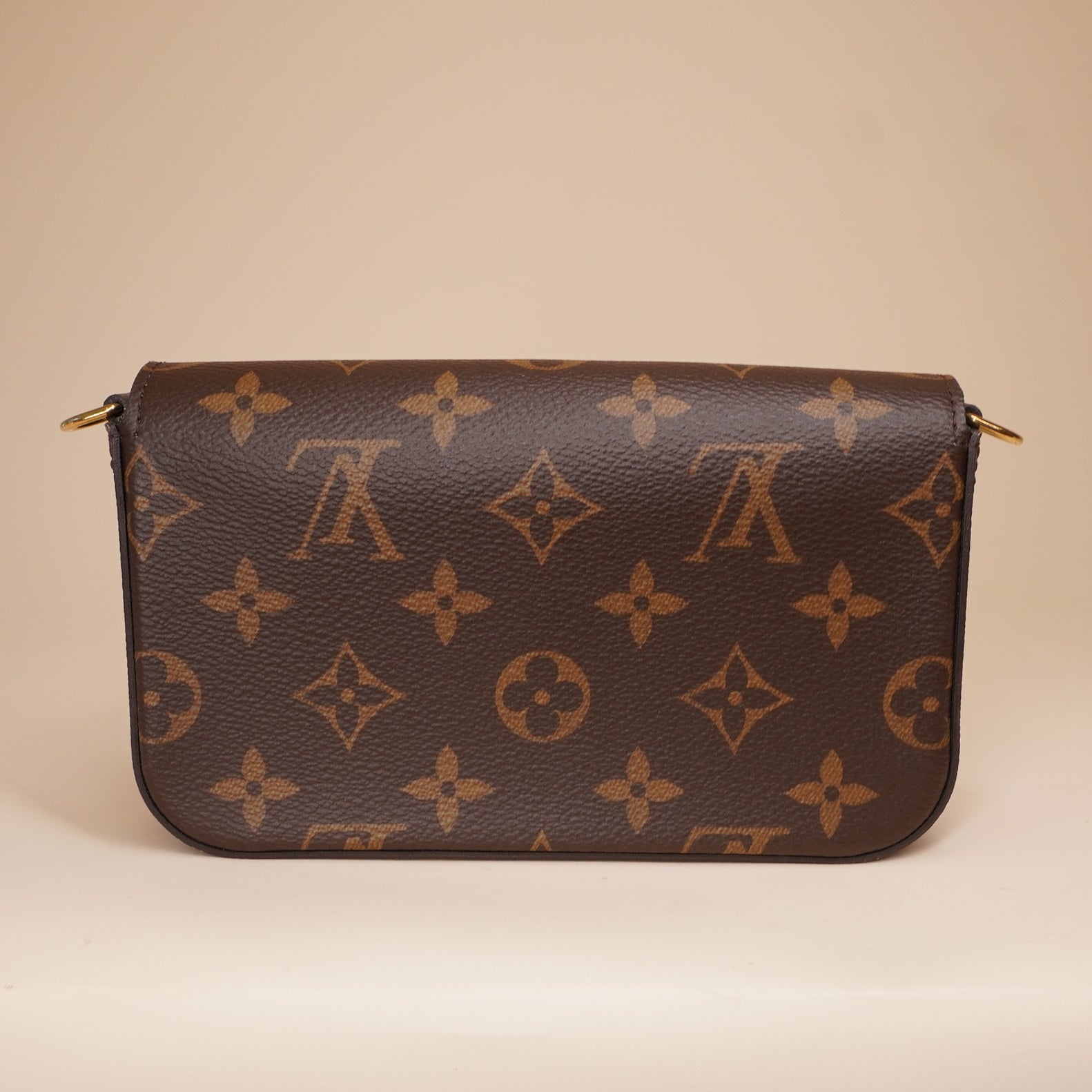 PRE-OWNED LV Felicie Strap & Go Bag in Brown Canvas