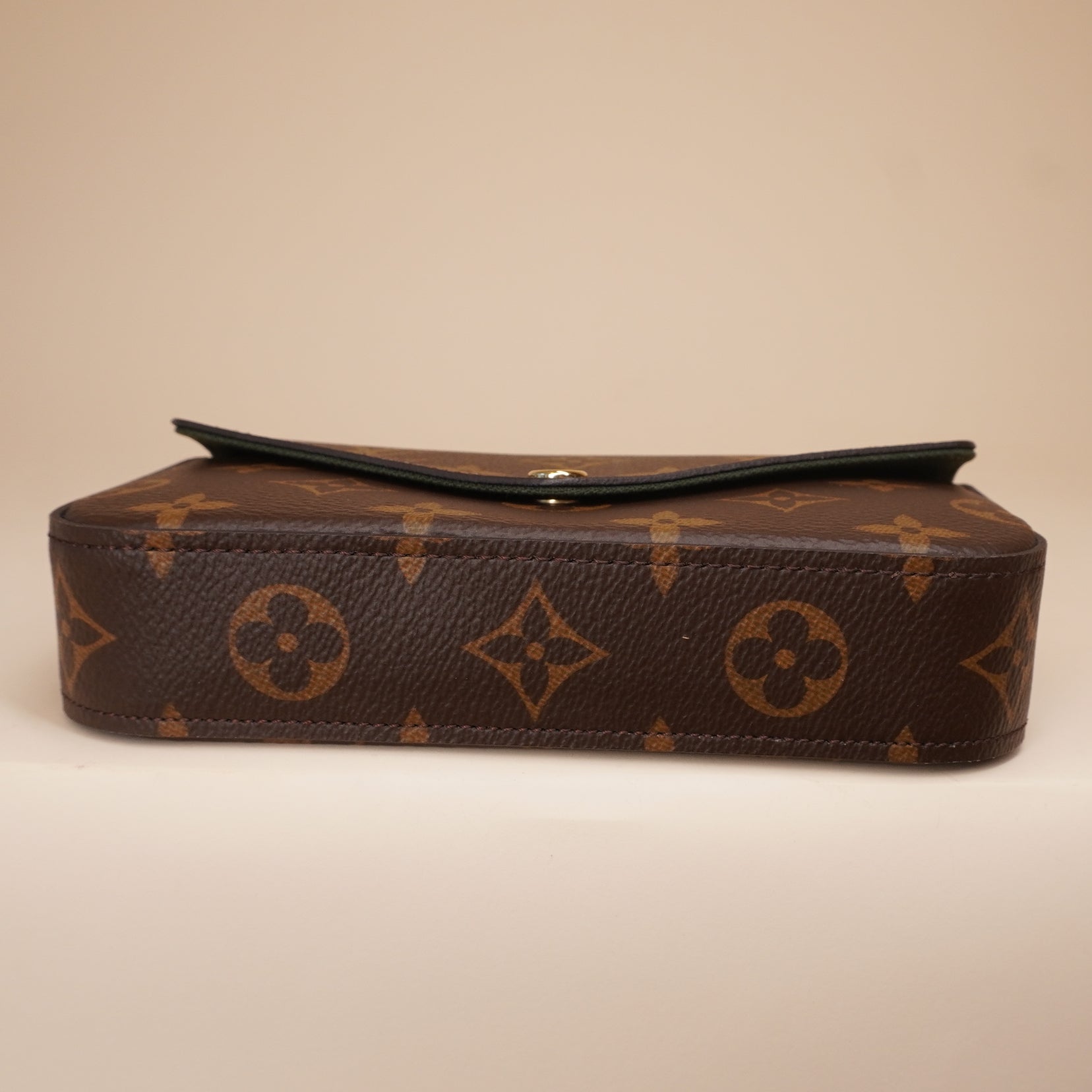 PRE-OWNED LV Felicie Strap & Go Bag in Brown Canvas