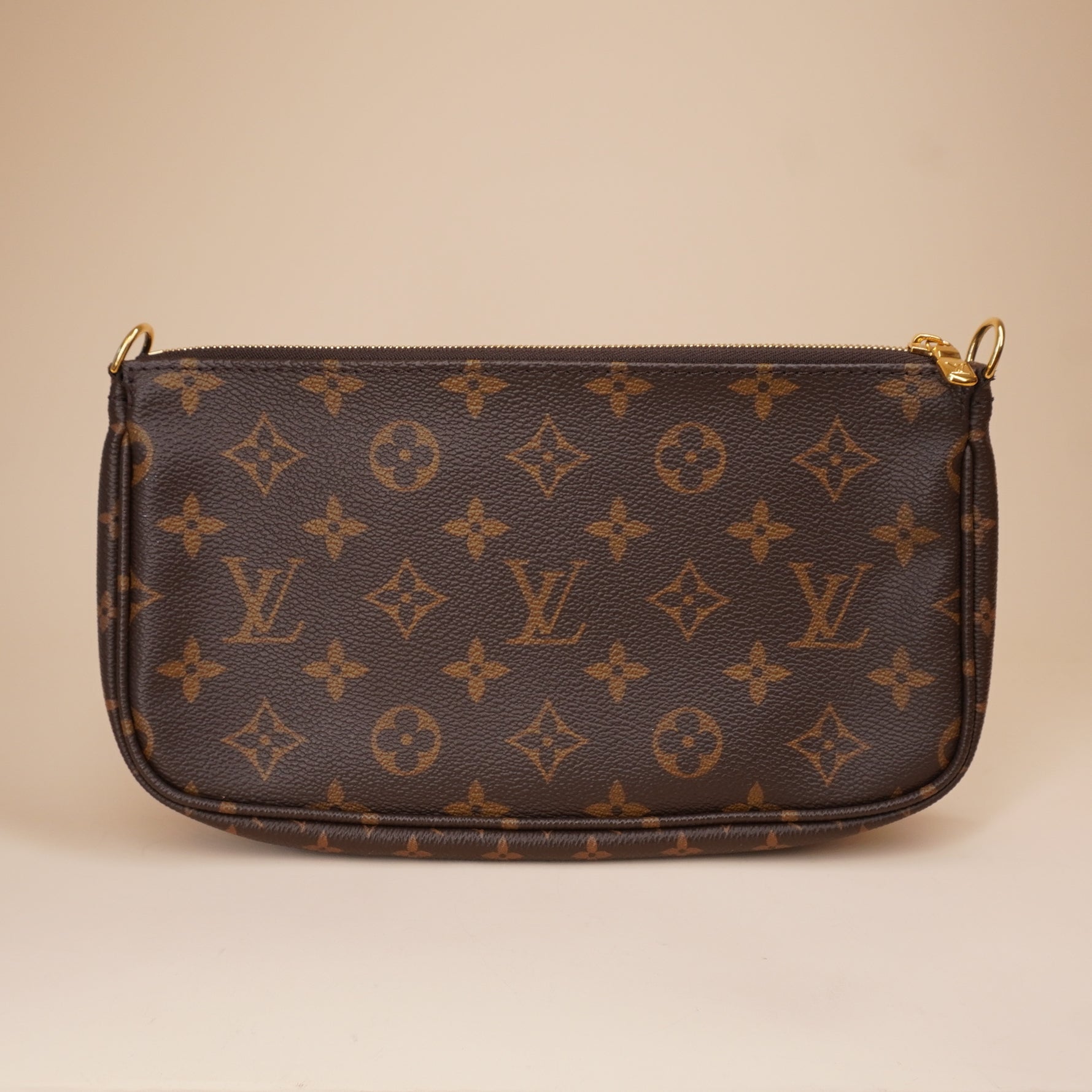 PRE-OWNED LV Monogram Multi Pochette Accessories Khaki