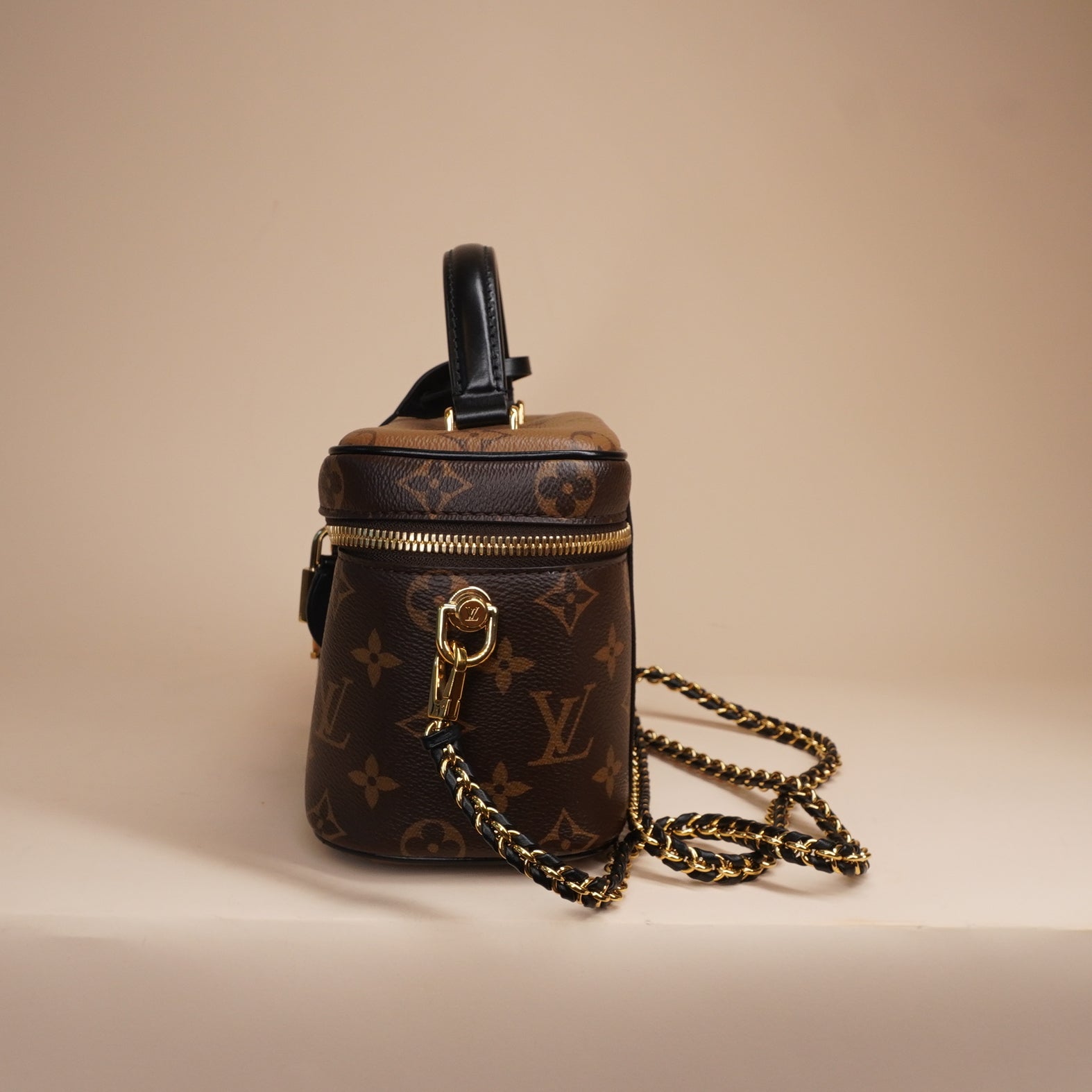 PRE-OWNED LV Vanity Reverse Monogram Canvas PM Crossbody Bag