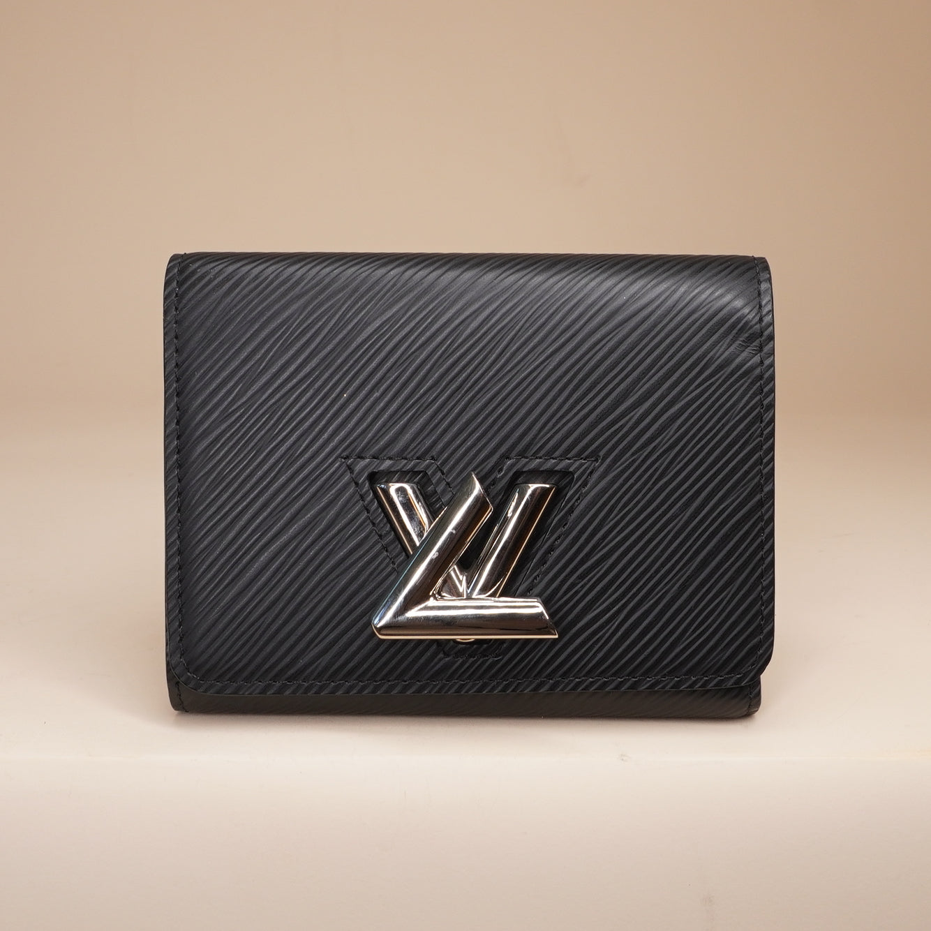 PRE-OWNED LV Black Epi Twist Wallet
