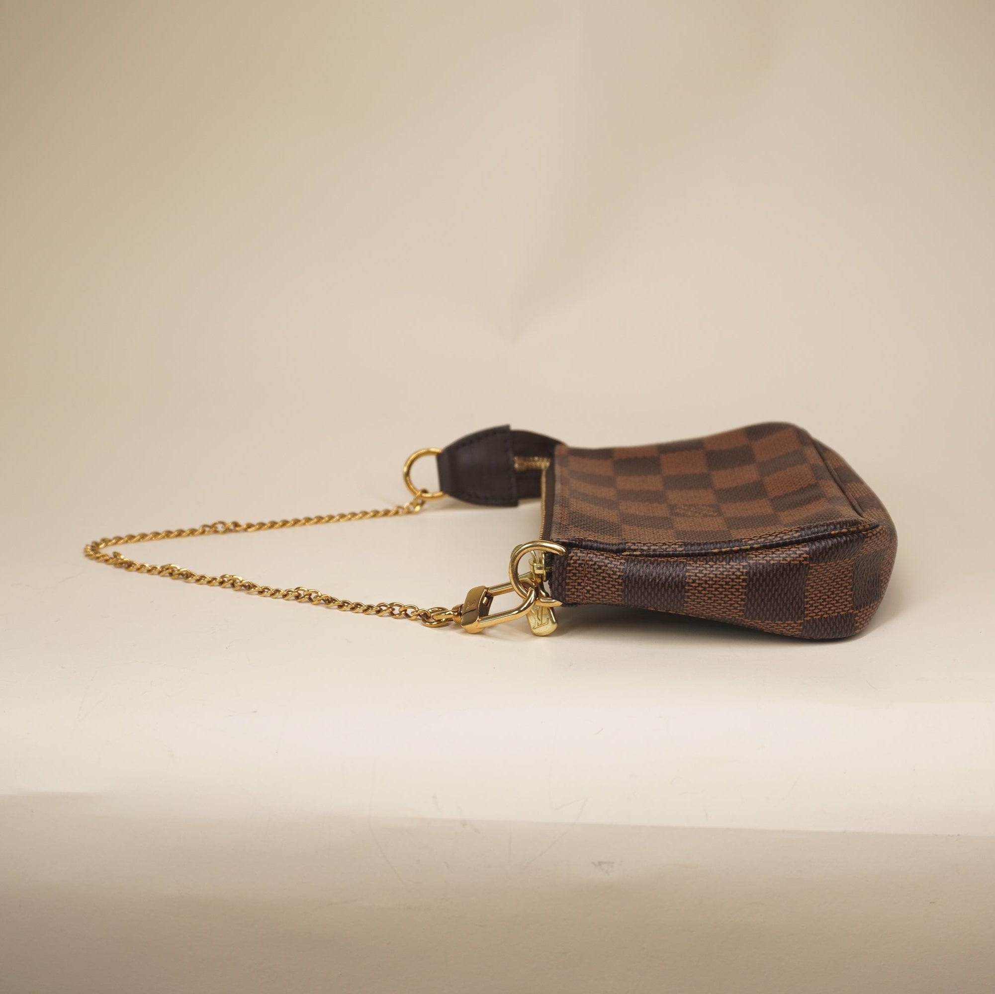PRE-OWNED LV Damier Ebene Mini Pochette Accessories