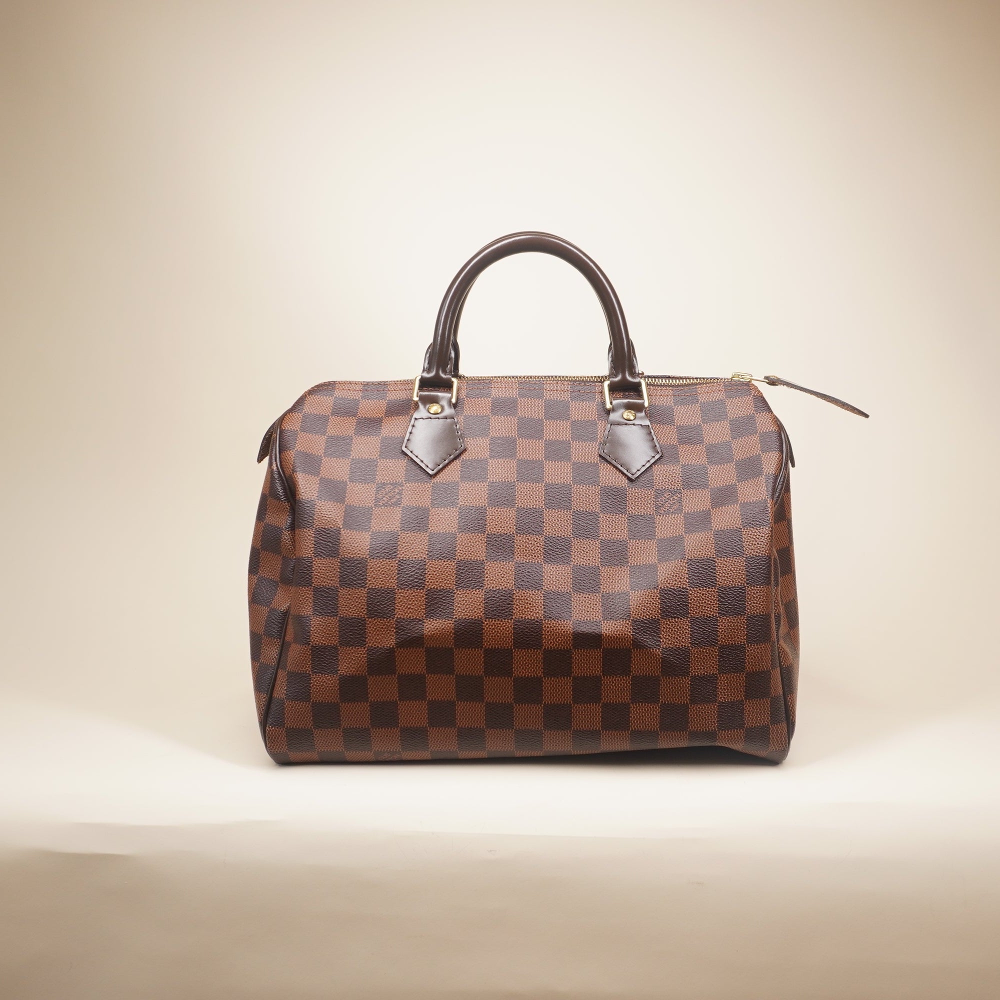 PRE-OWNED Speedy 30 Damier Ebene Canvas Tote bag 