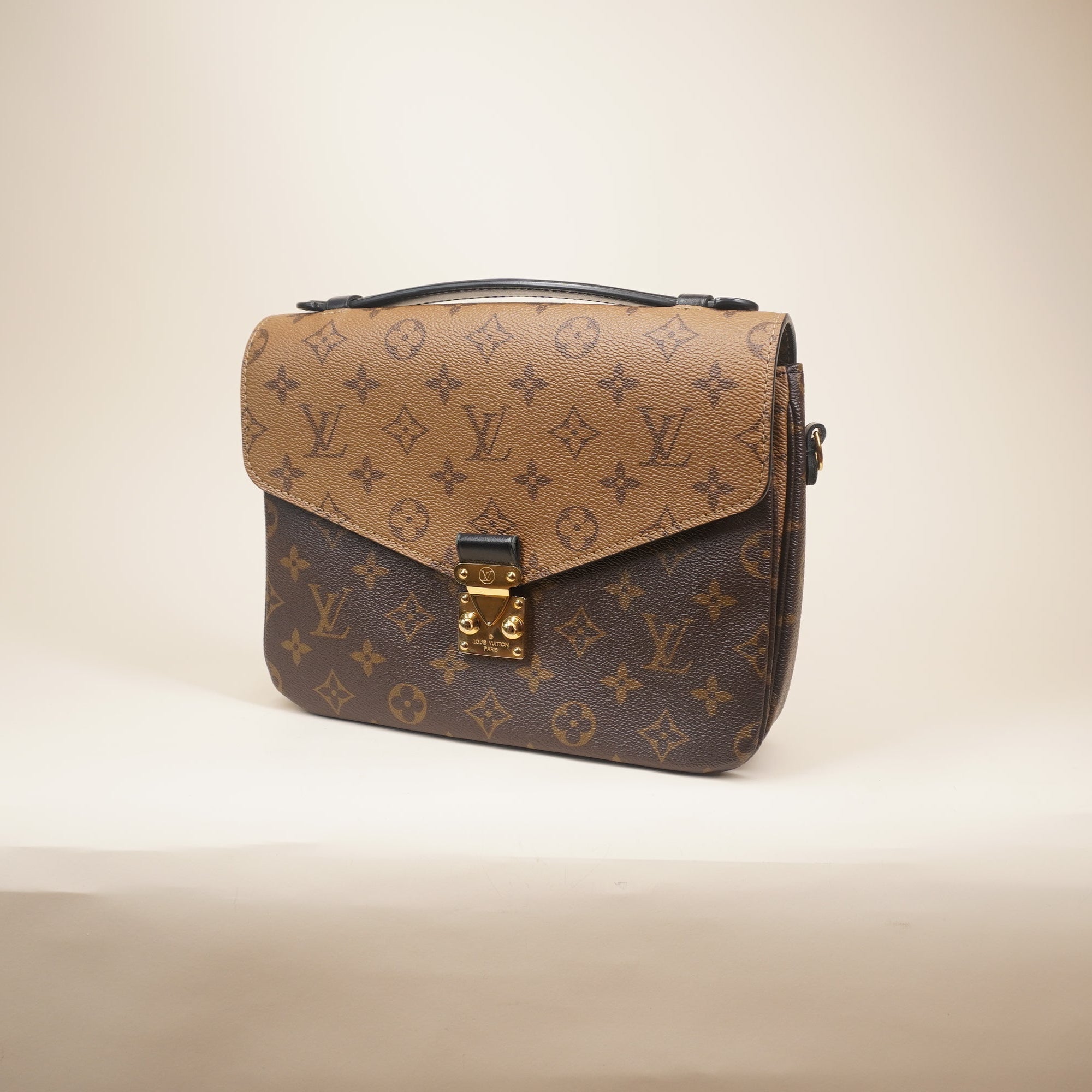 PRE-OWNED Reverse Monogram Pochette Metis Shoulder Bag