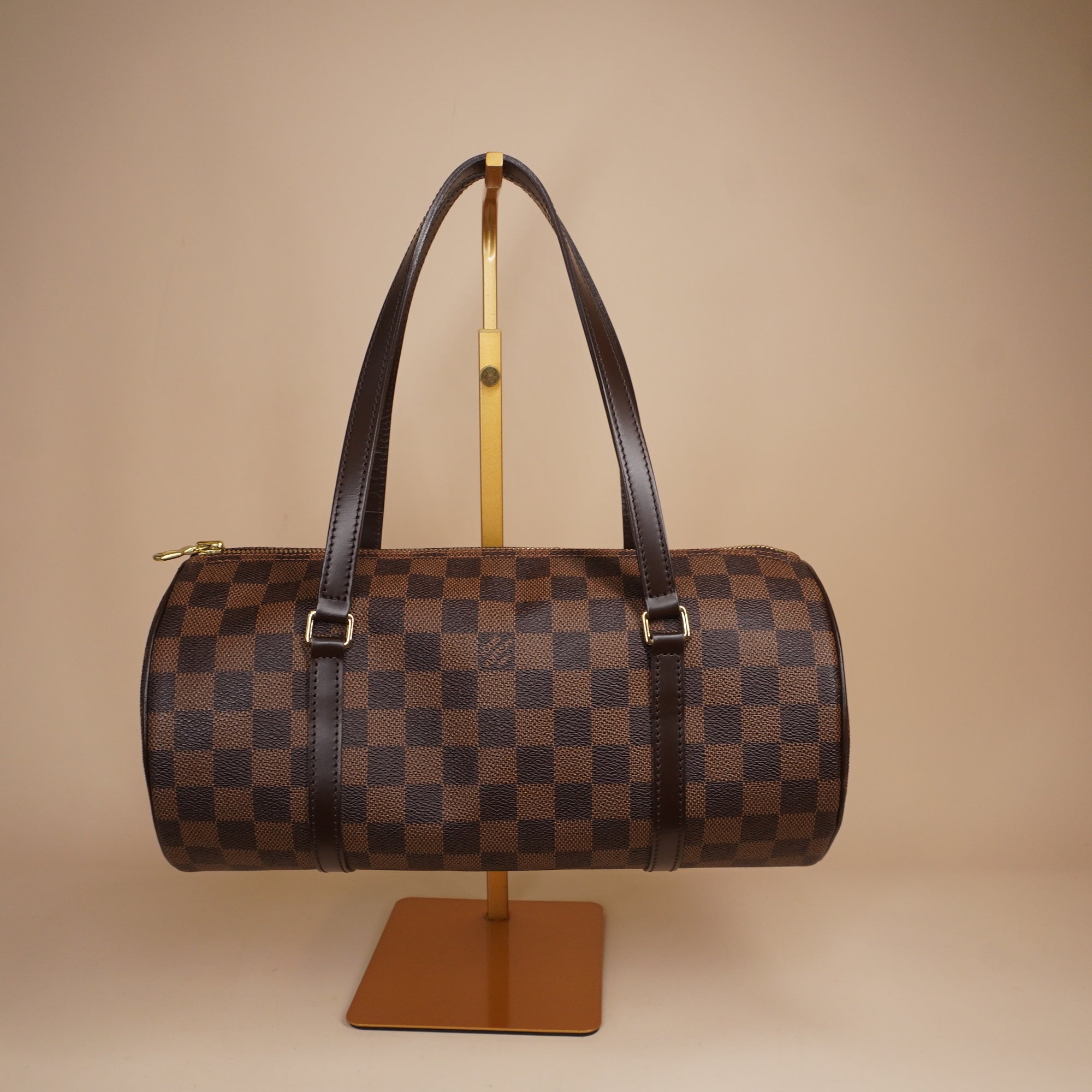 PRE-OWNED LV Damier Canvas Papillon 30 Bag and Accessory Pouch