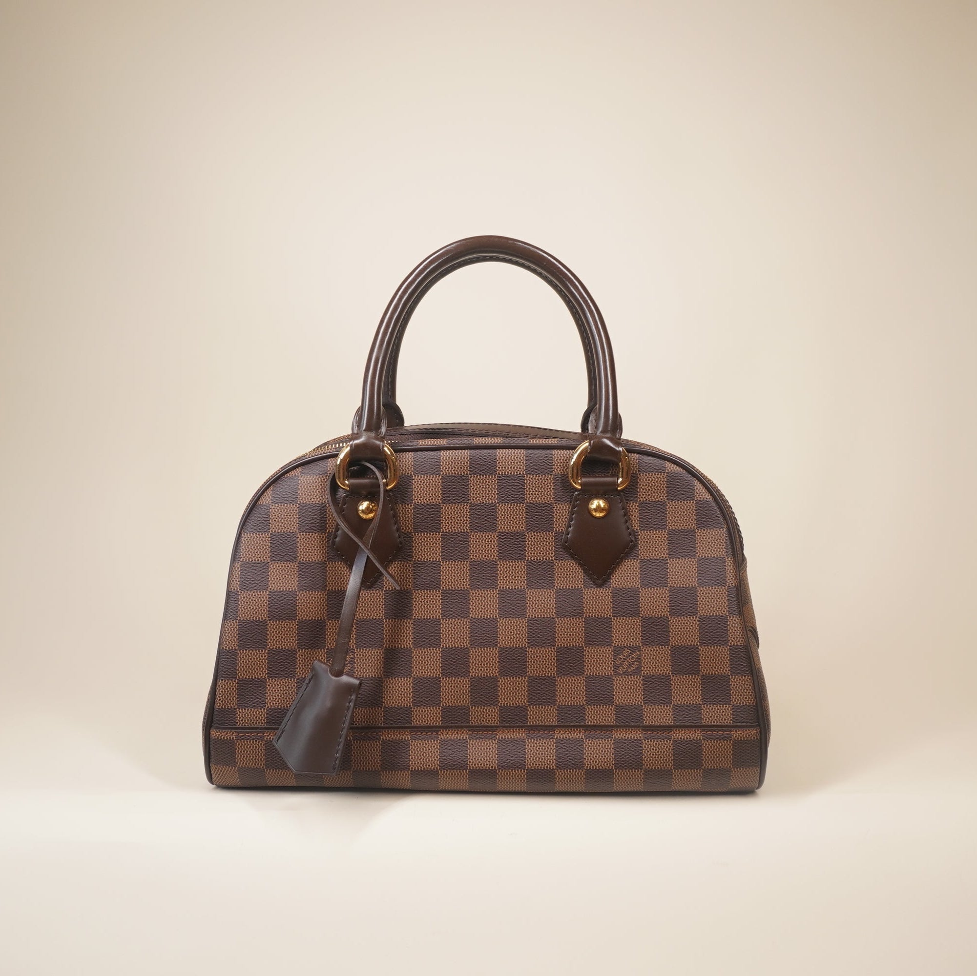 PRE-OWNED LV Damier Ebene Canvas Duomo Boston Bag