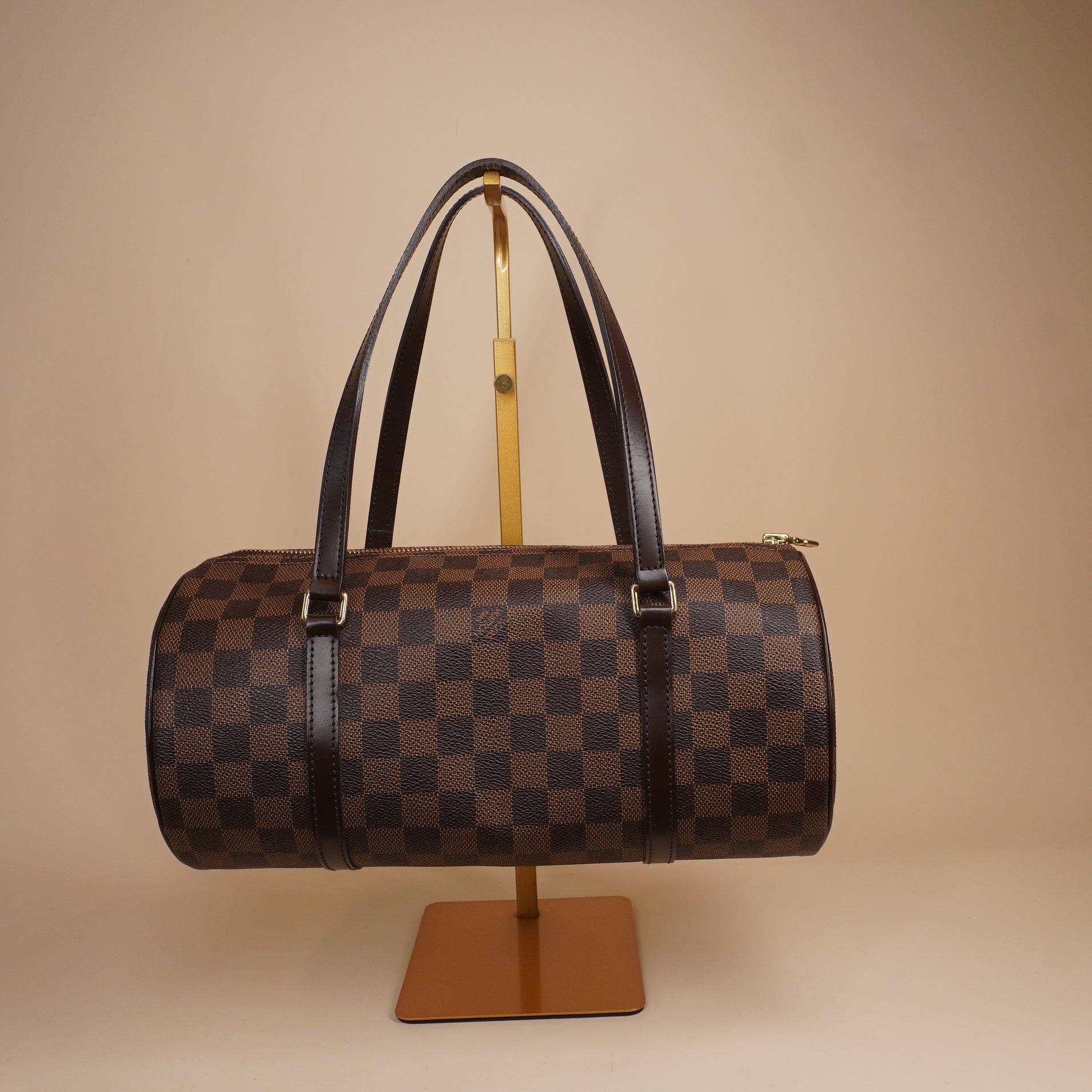 PRE-OWNED LV Damier Canvas Papillon 30 Bag and Accessory Pouch