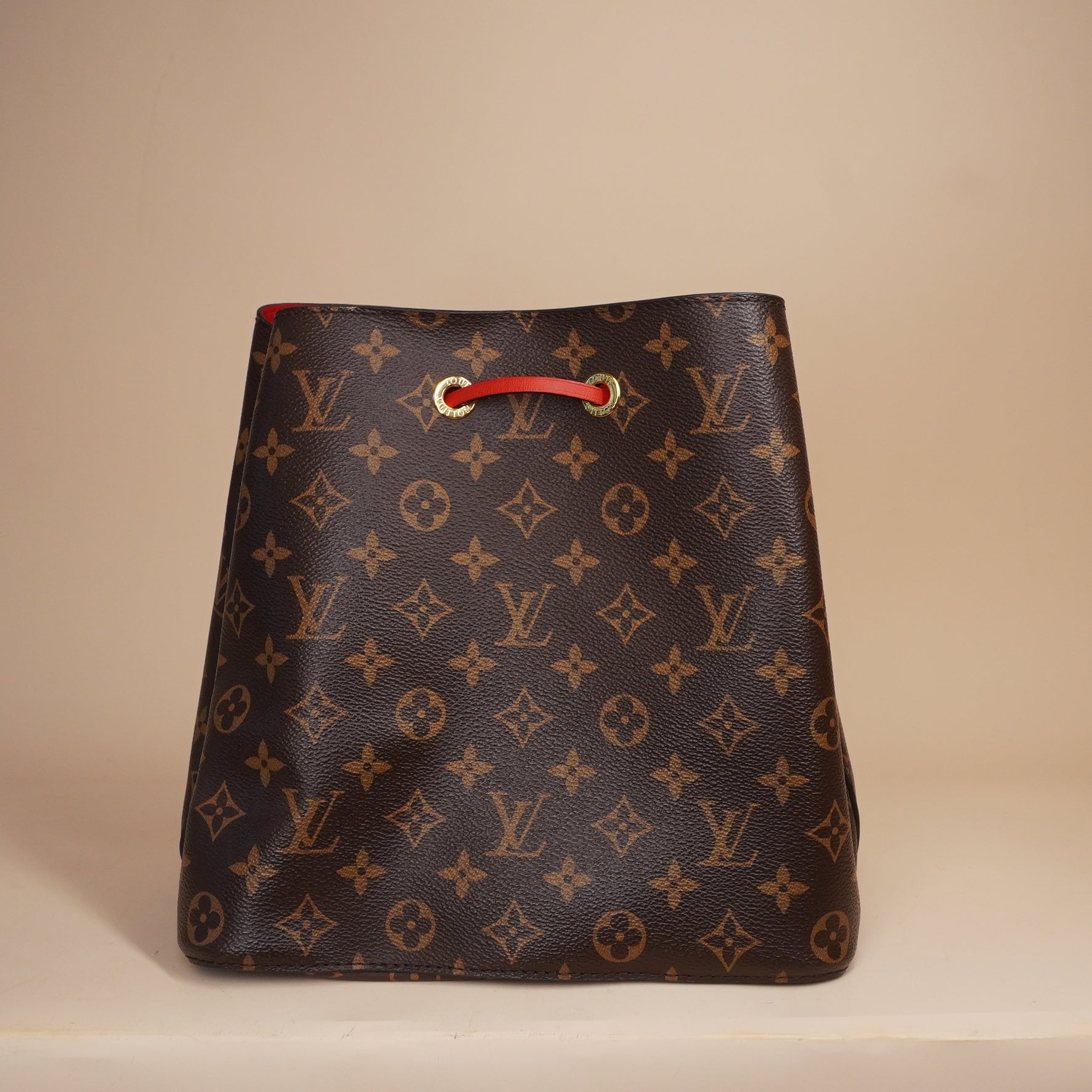 PRE-OWNED LV Coquelicot Monogram Canvas Neonoe MM Shoulder Bag
