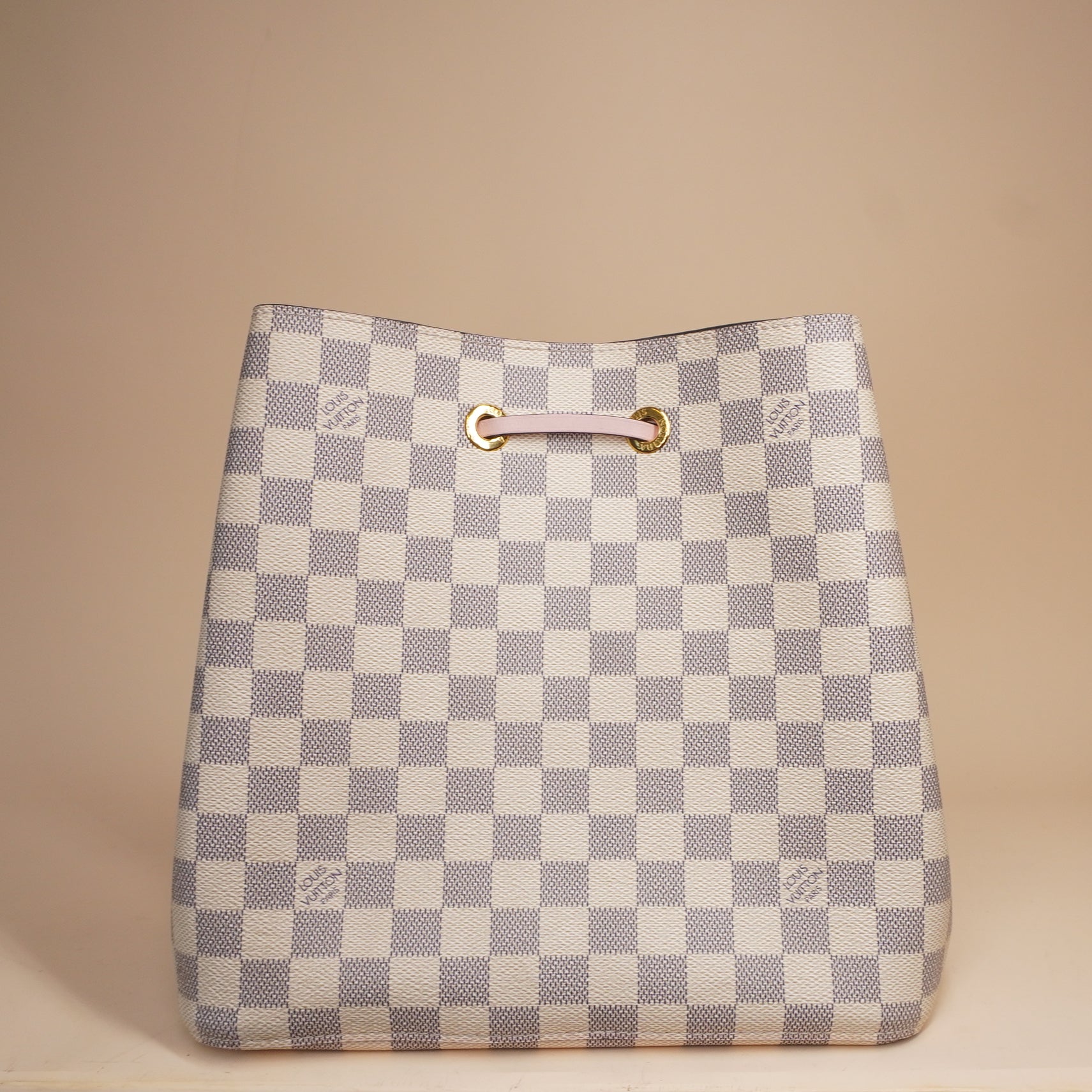 PRE-OWNED LV Damier Azur Neonoe MM Eau De Rose Shoulder Bag