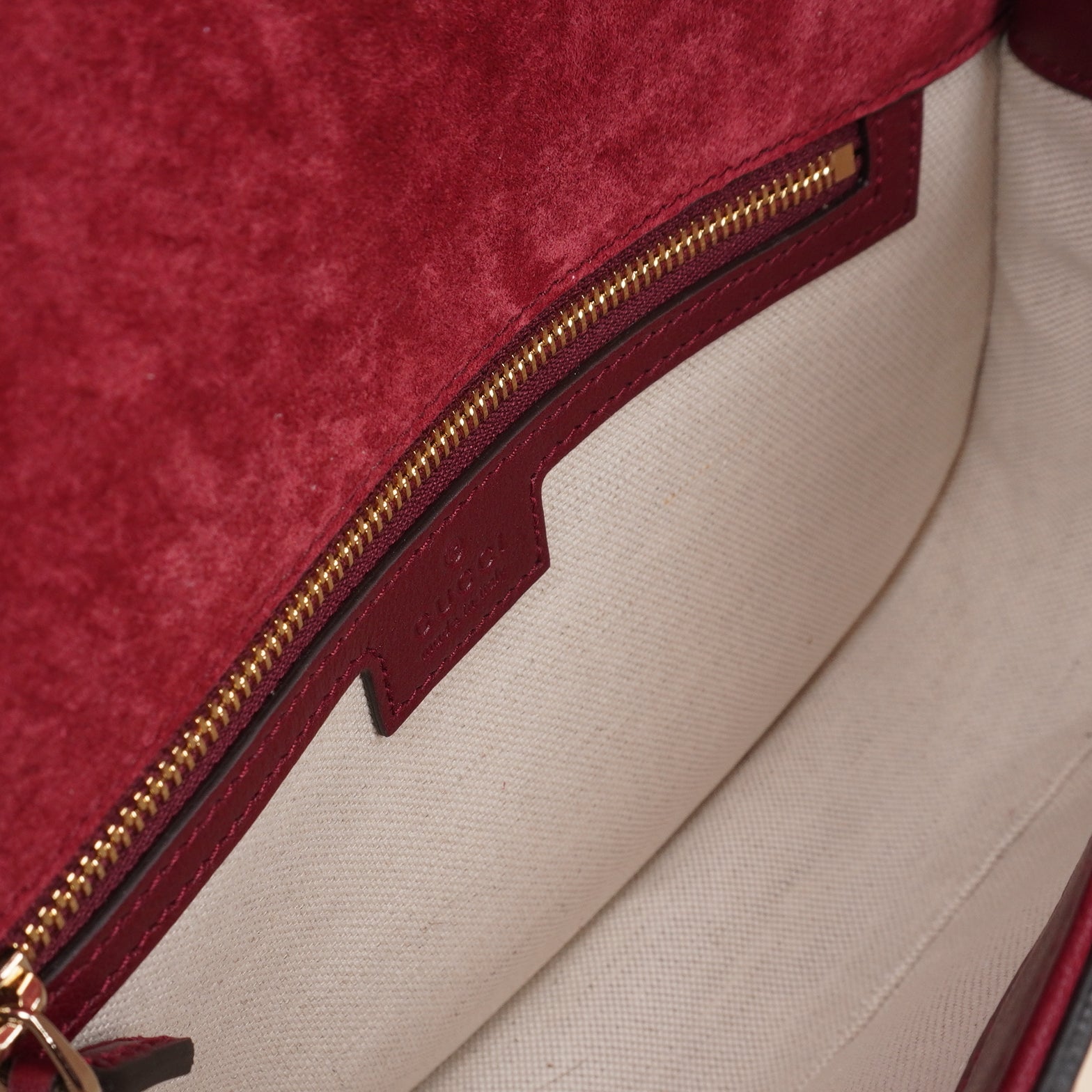 PRE-OWNED GG Rosso Ancora Patent Blondie Small Shoulder Bag
