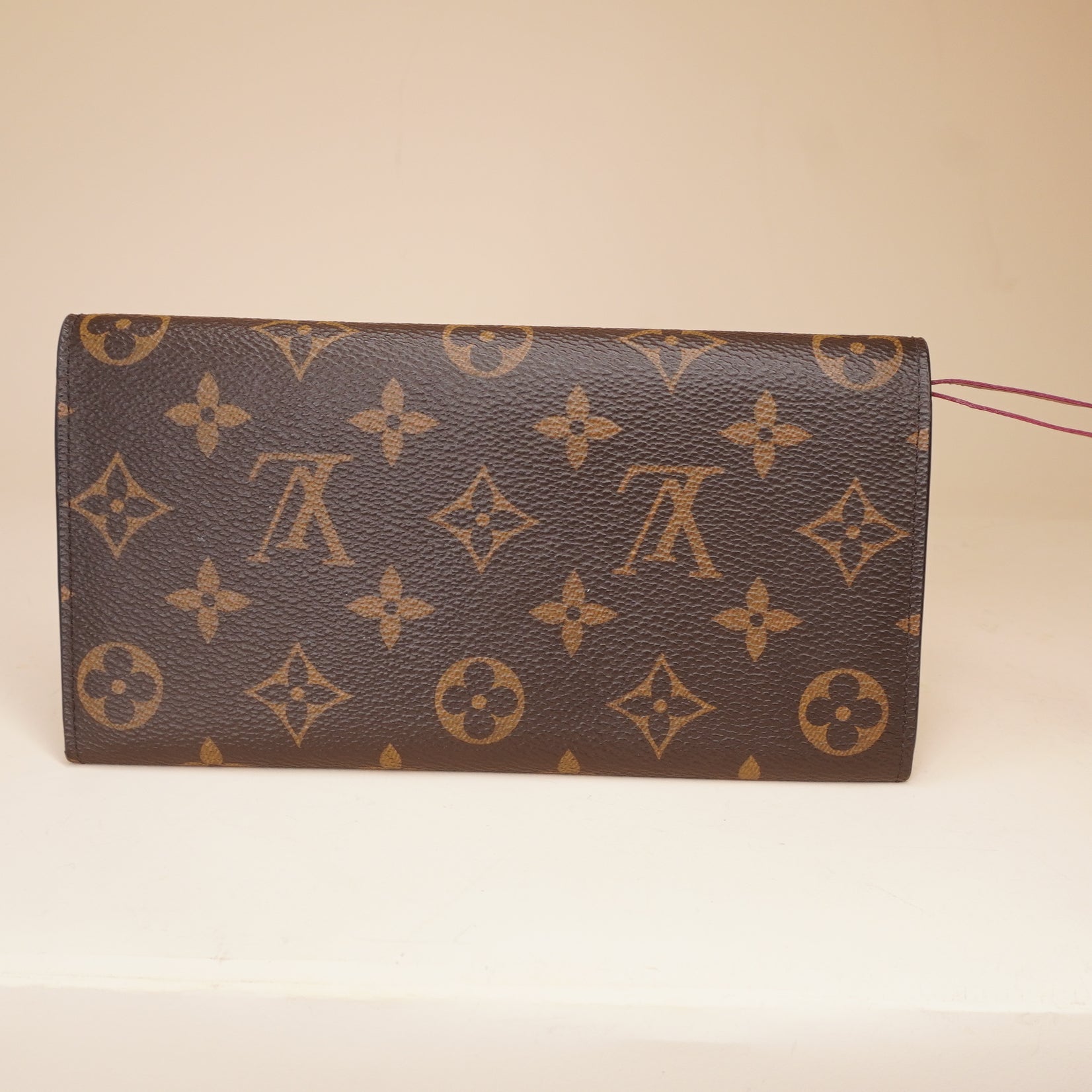 PRE-OWNED LV Monogram Emilie Wallet Fuchsia