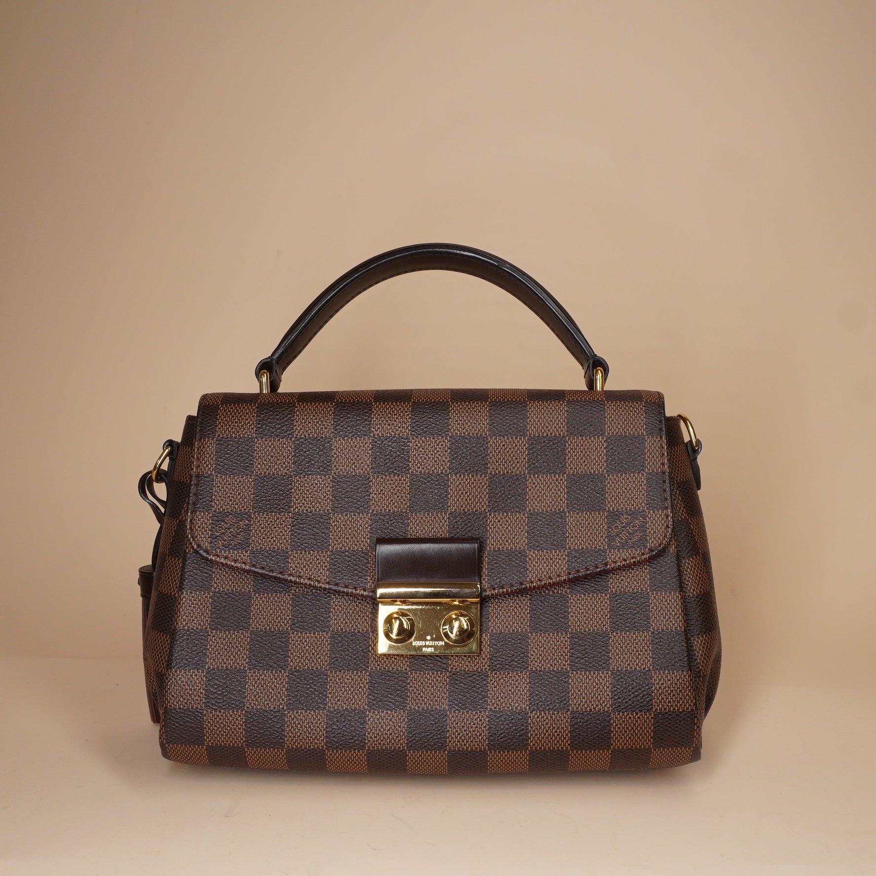 PRE-OWNED LV Damier Ebene Canvas Croisette Crossbody Bag