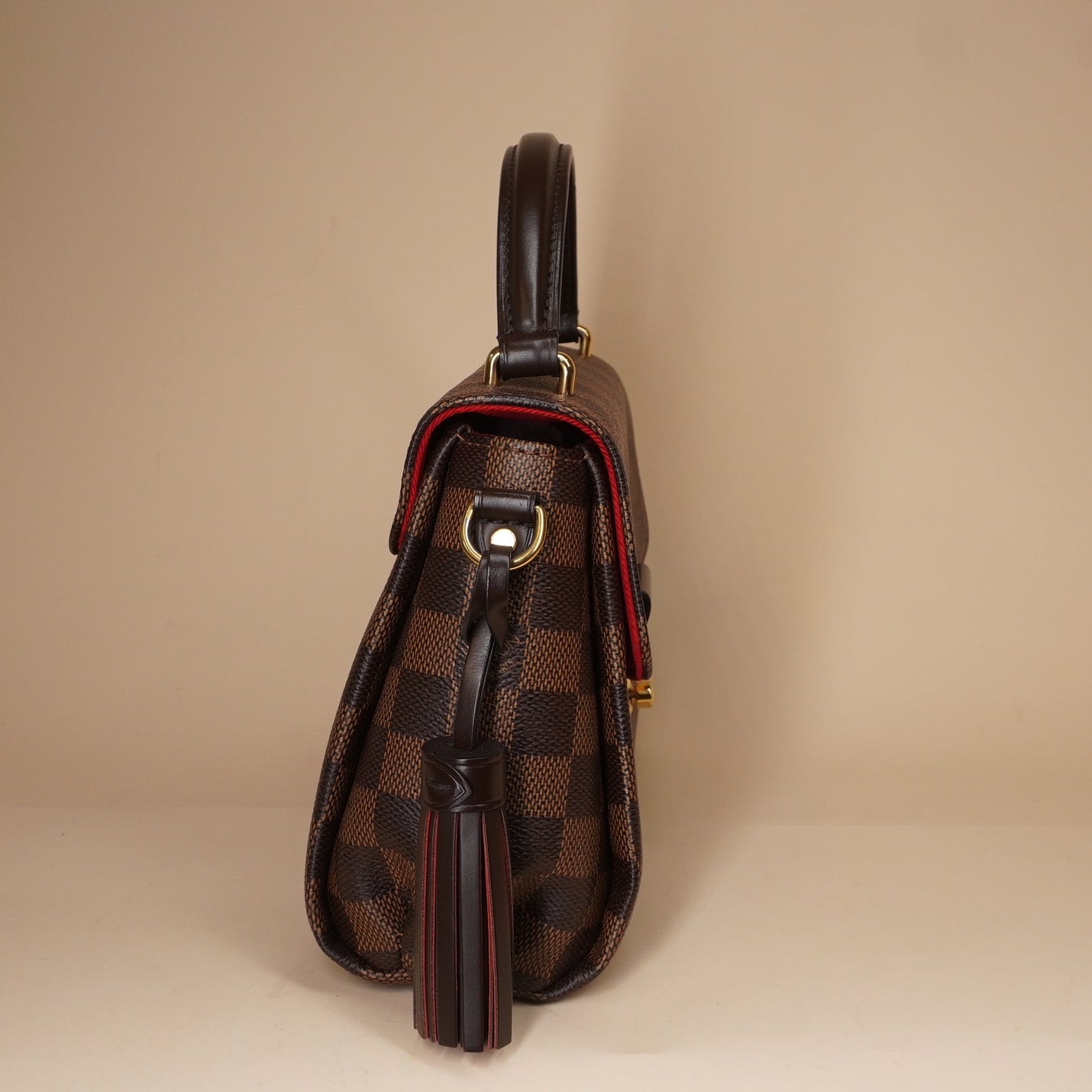 PRE-OWNED LV Damier Ebene Canvas Croisette Crossbody Bag