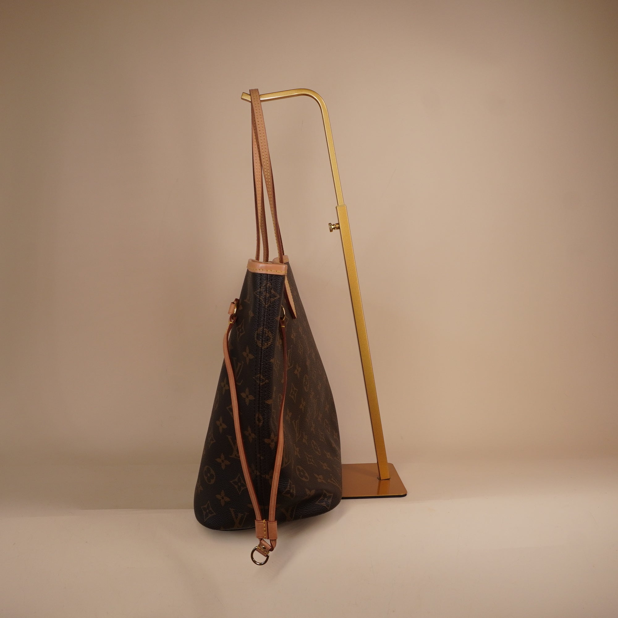 PRE-OWNED LV Monogram Canvas Neverfull MM Shoulder Bag with Pouch