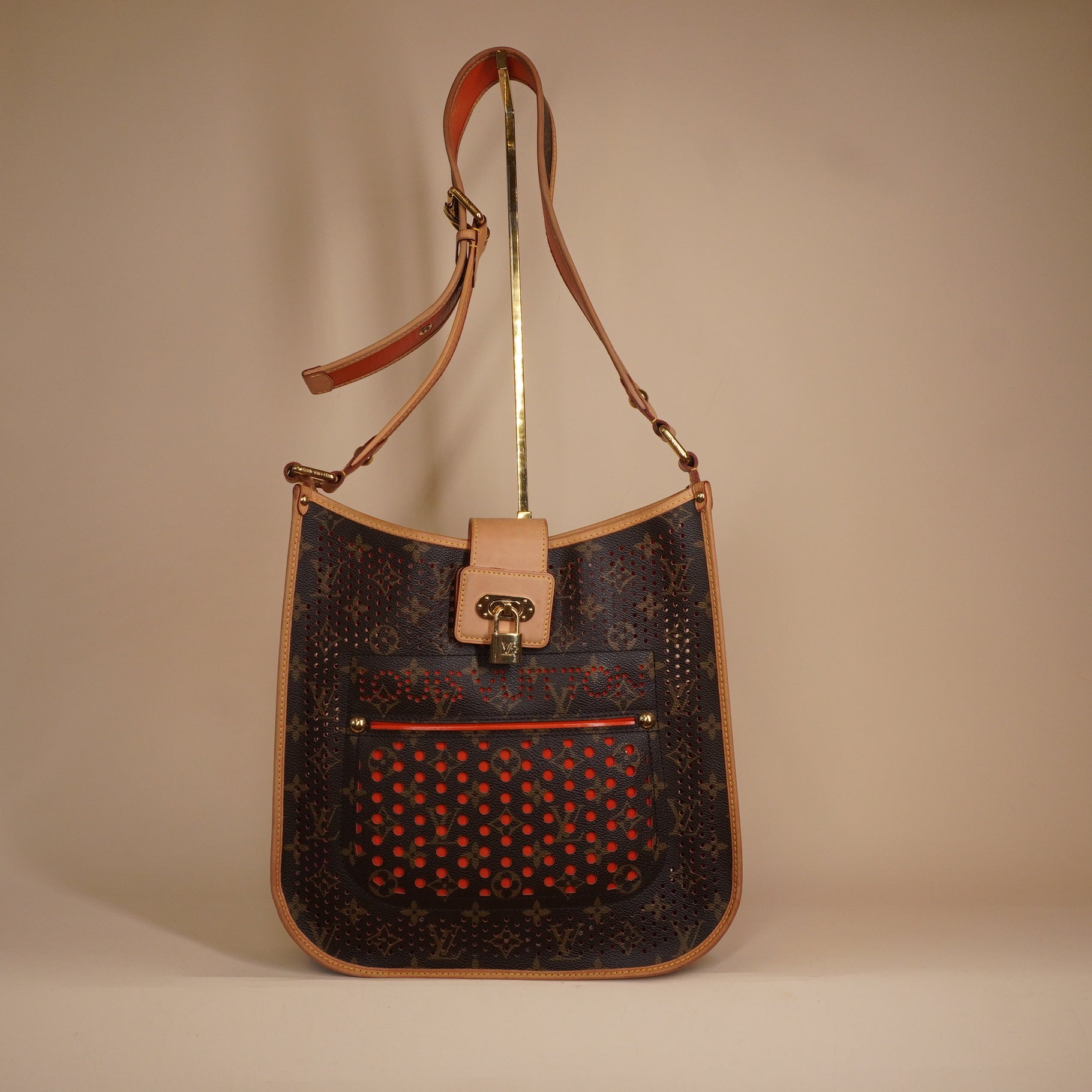 PRE-OWNED LV Musette Perforated Monogram Canvas Crossbody Bag