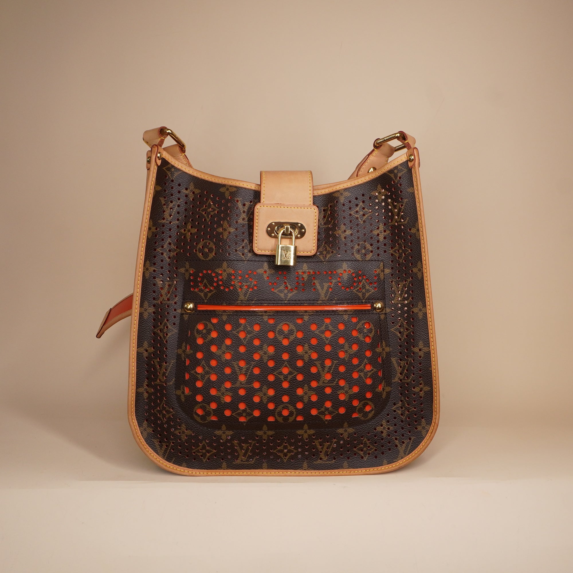 PRE-OWNED LV Musette Perforated Monogram Canvas Crossbody Bag