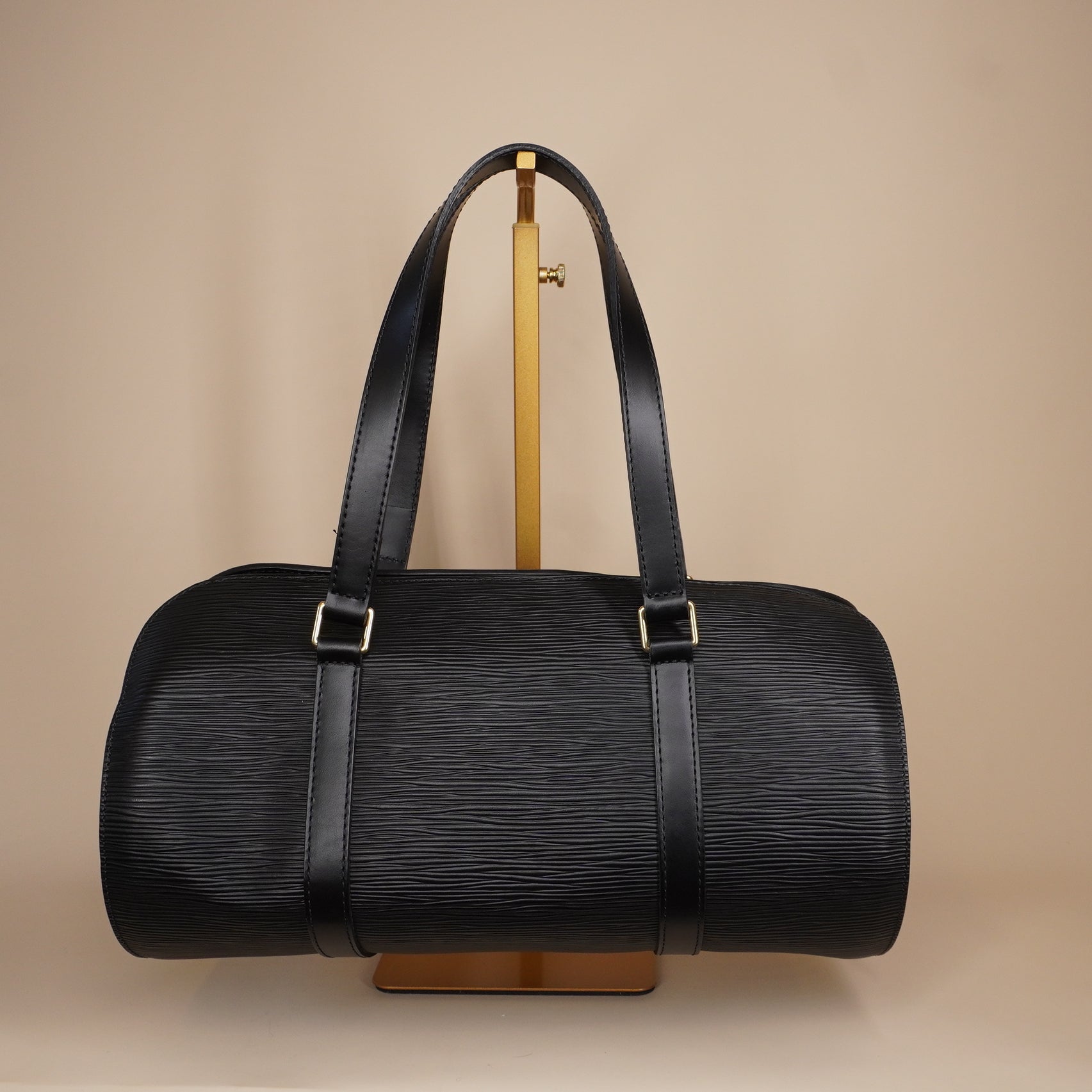 PRE-OWNED LV Black Epi Soufflot Vintage Papillon Shoulder Bag