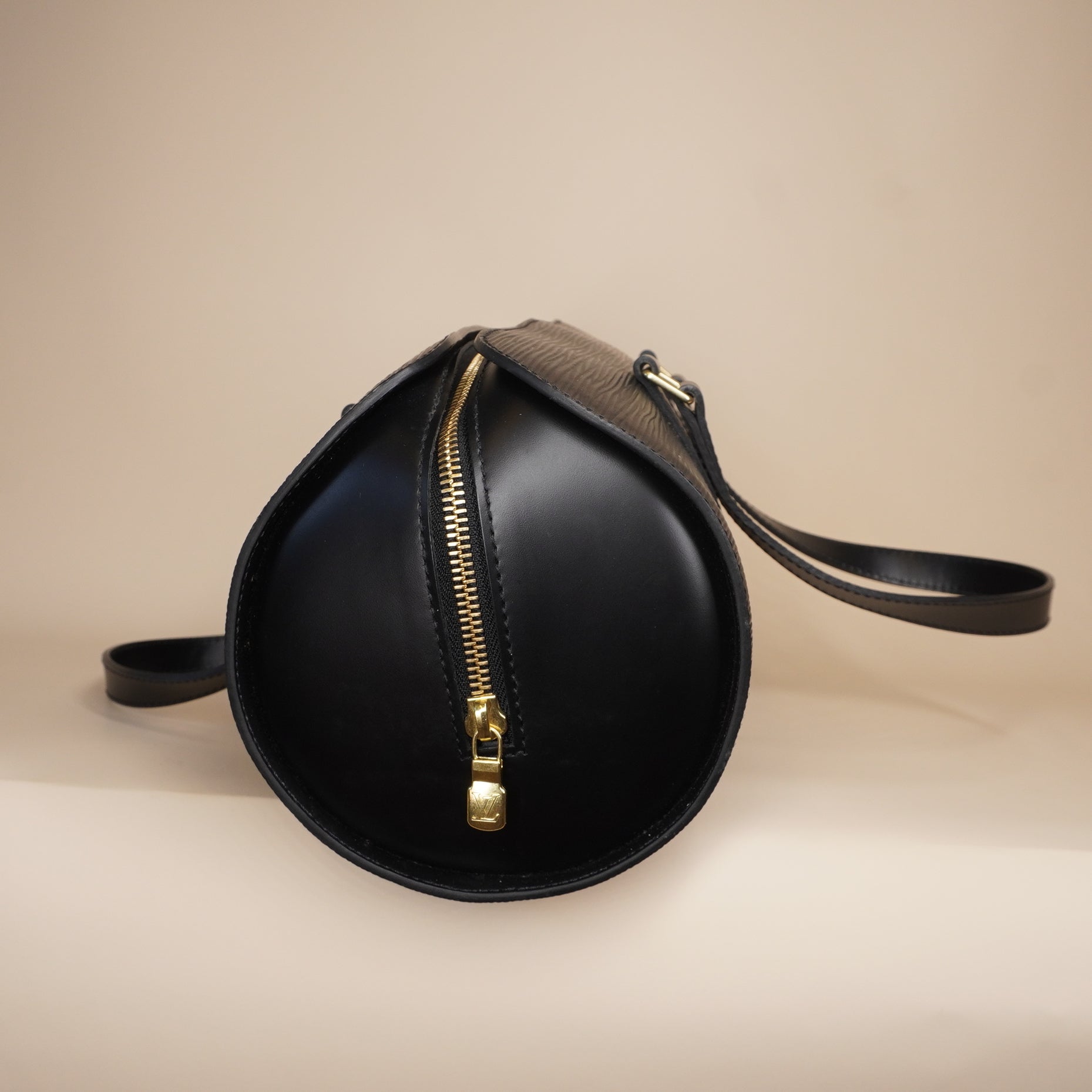 PRE-OWNED LV Black Epi Soufflot Vintage Papillon Shoulder Bag