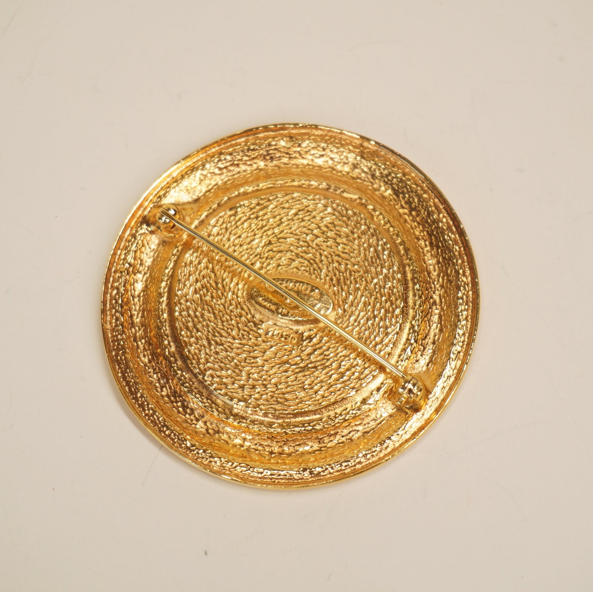 PRE-OWNED CC Gold Hardware Brooch