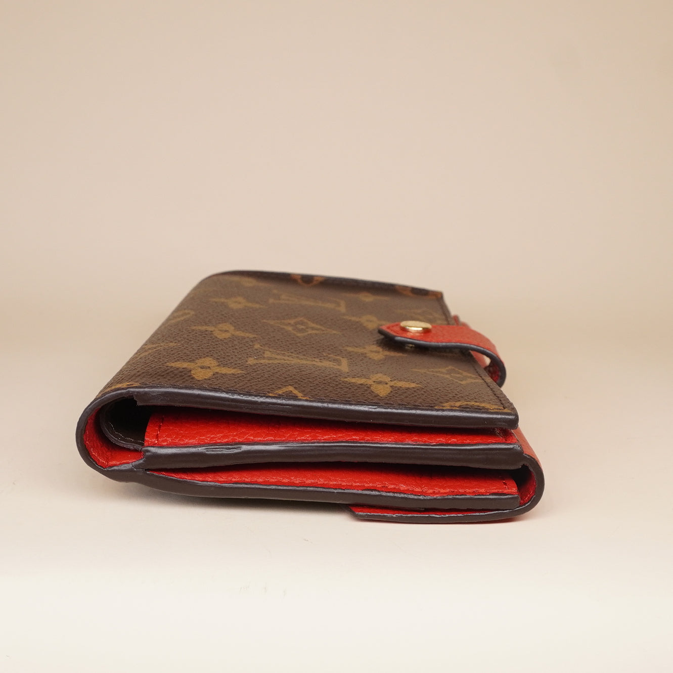 PRE-OWNED LV Monogram Pallas Compact Wallet Cherry
