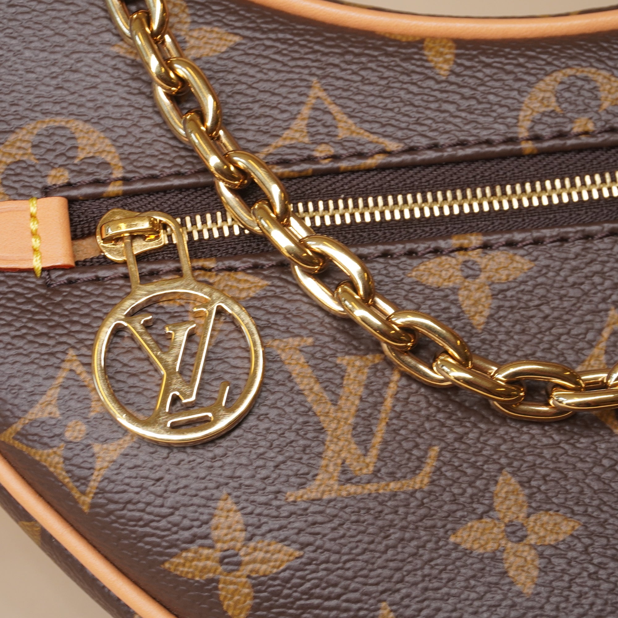 PRE-OWNED LV Monogram Canvas Loop Shoulder Bag