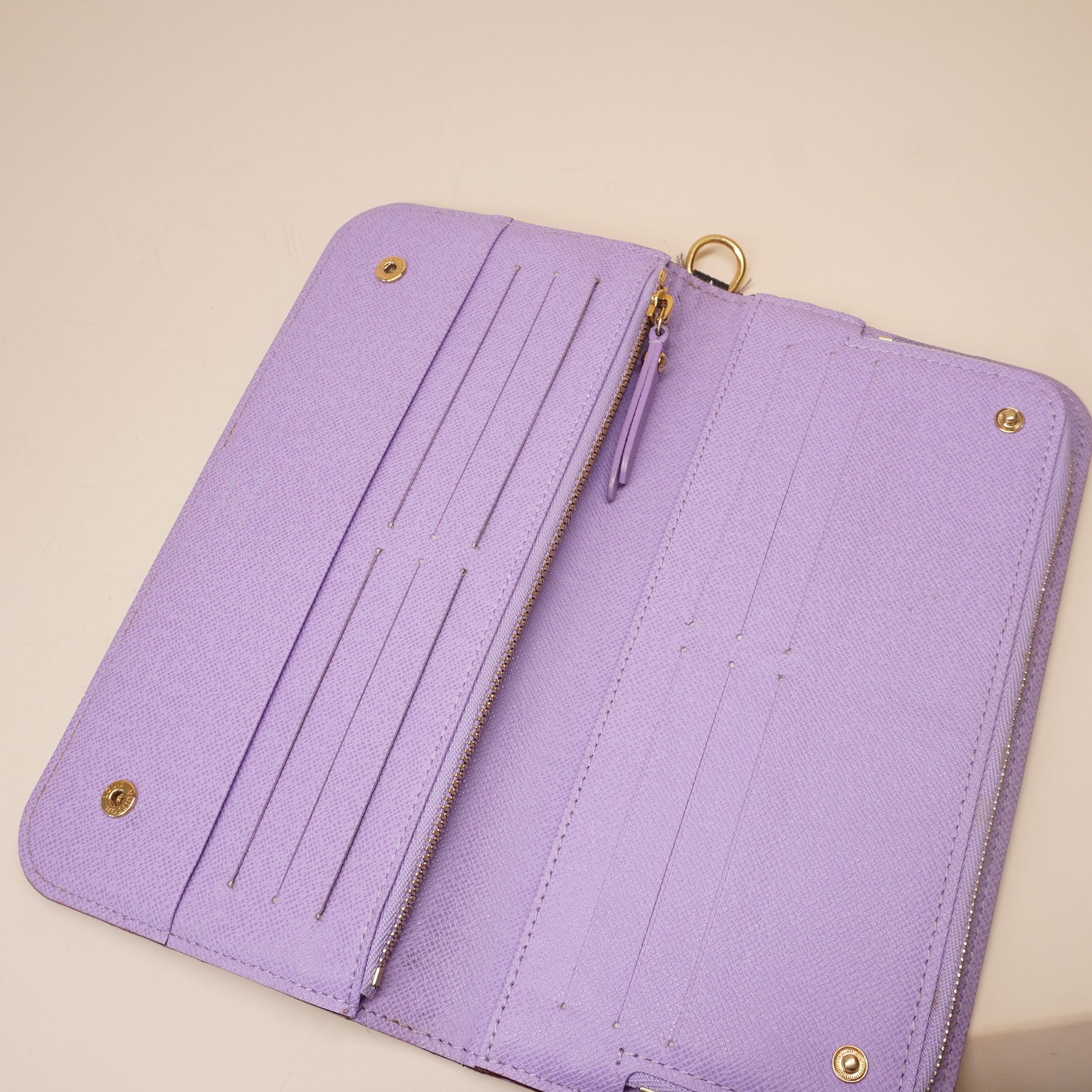 PRE-OWNED LV Black Monogram Multicolore Violet Insolite Wallet