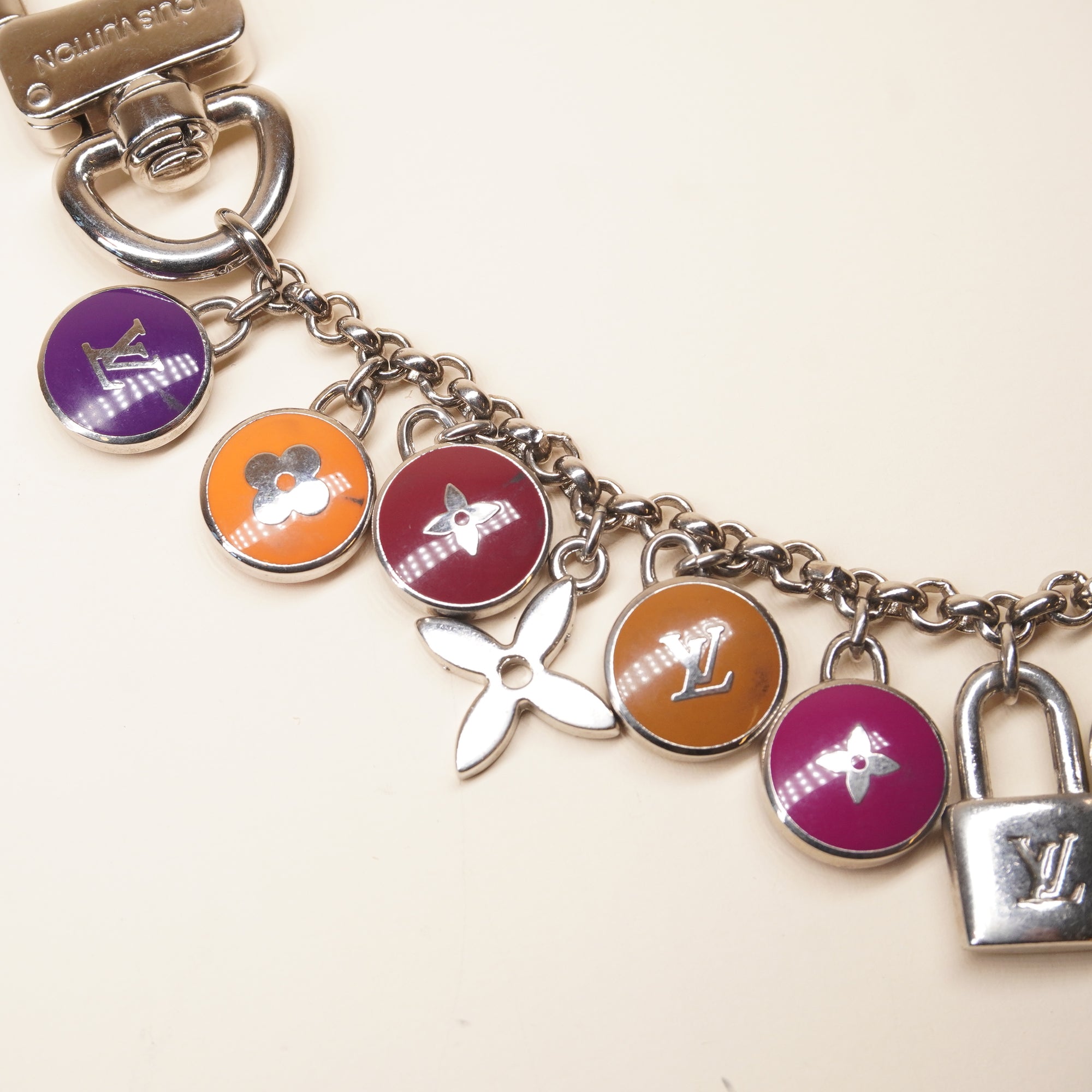 PRE-OWNED LV Pastilles Key Chain Bag Multicolor