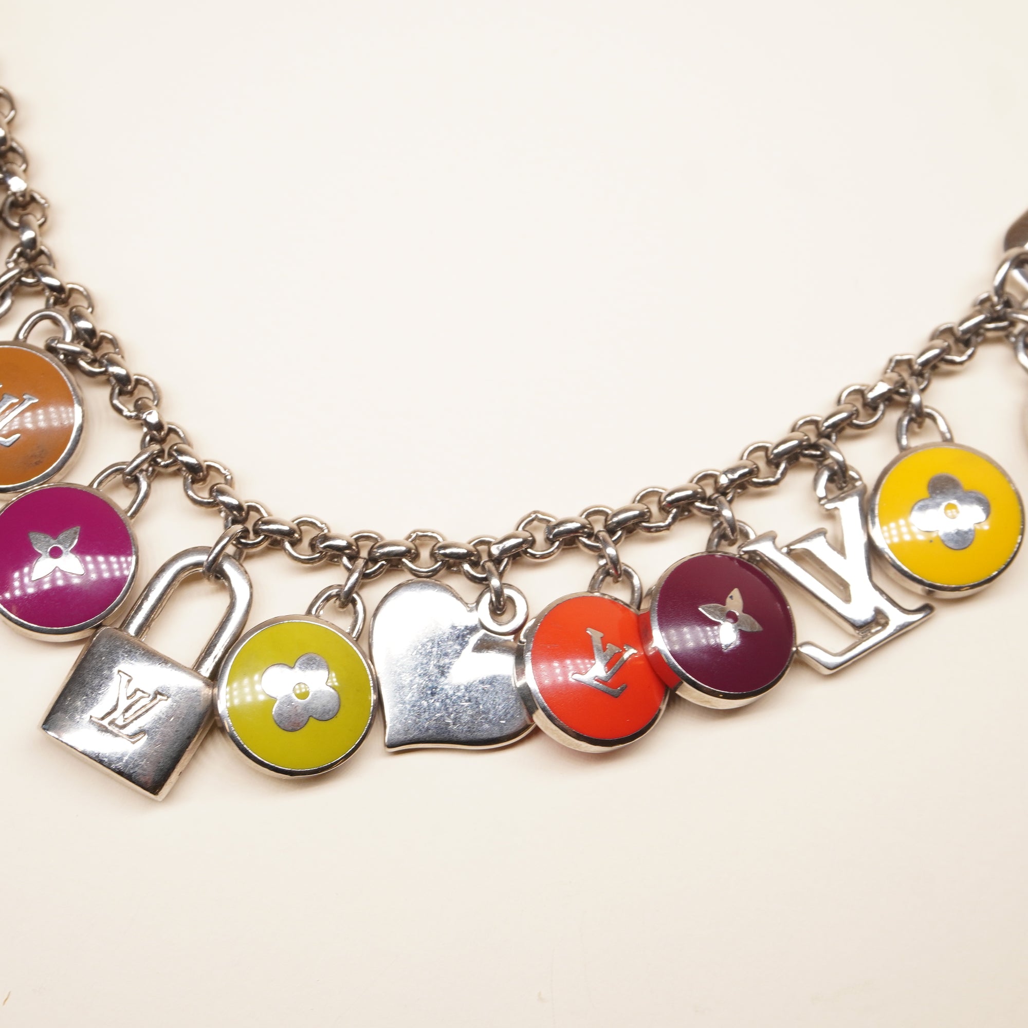 PRE-OWNED LV Pastilles Key Chain Bag Multicolor