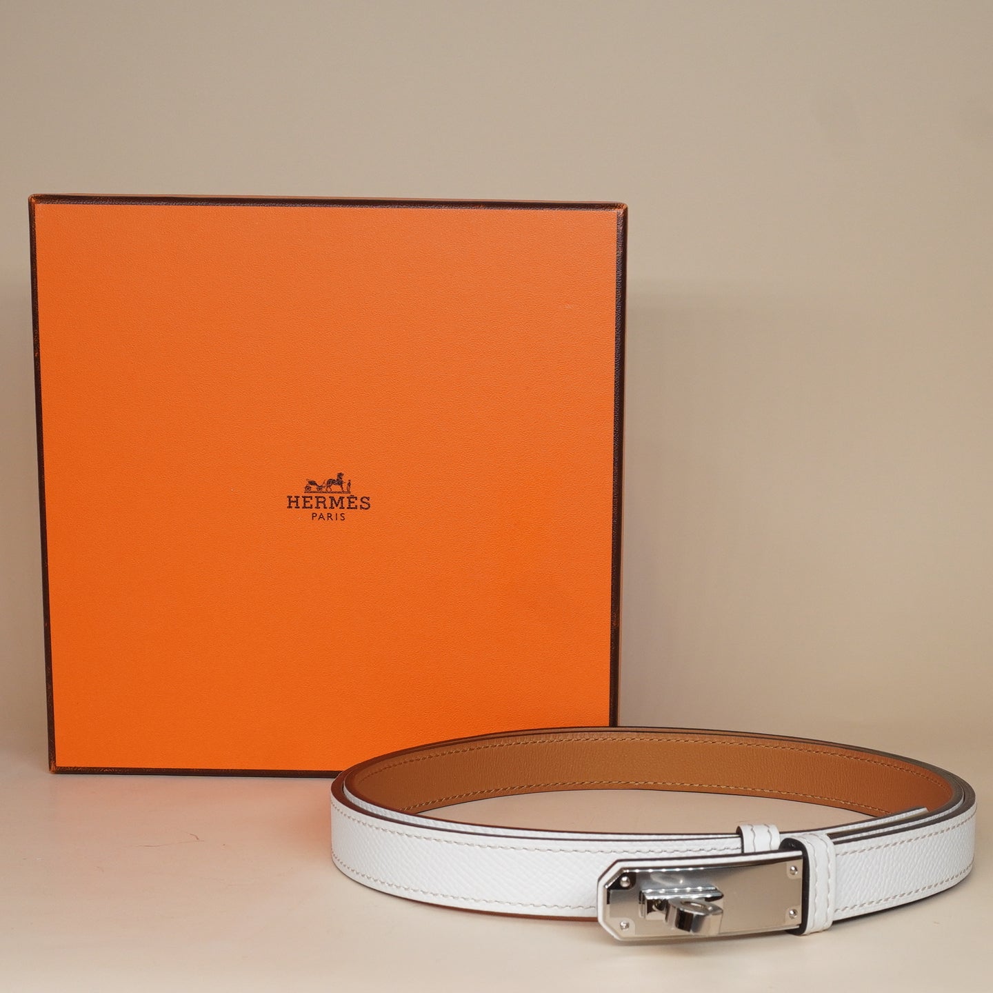 PRE-OWNED Kelly 18 White Belt