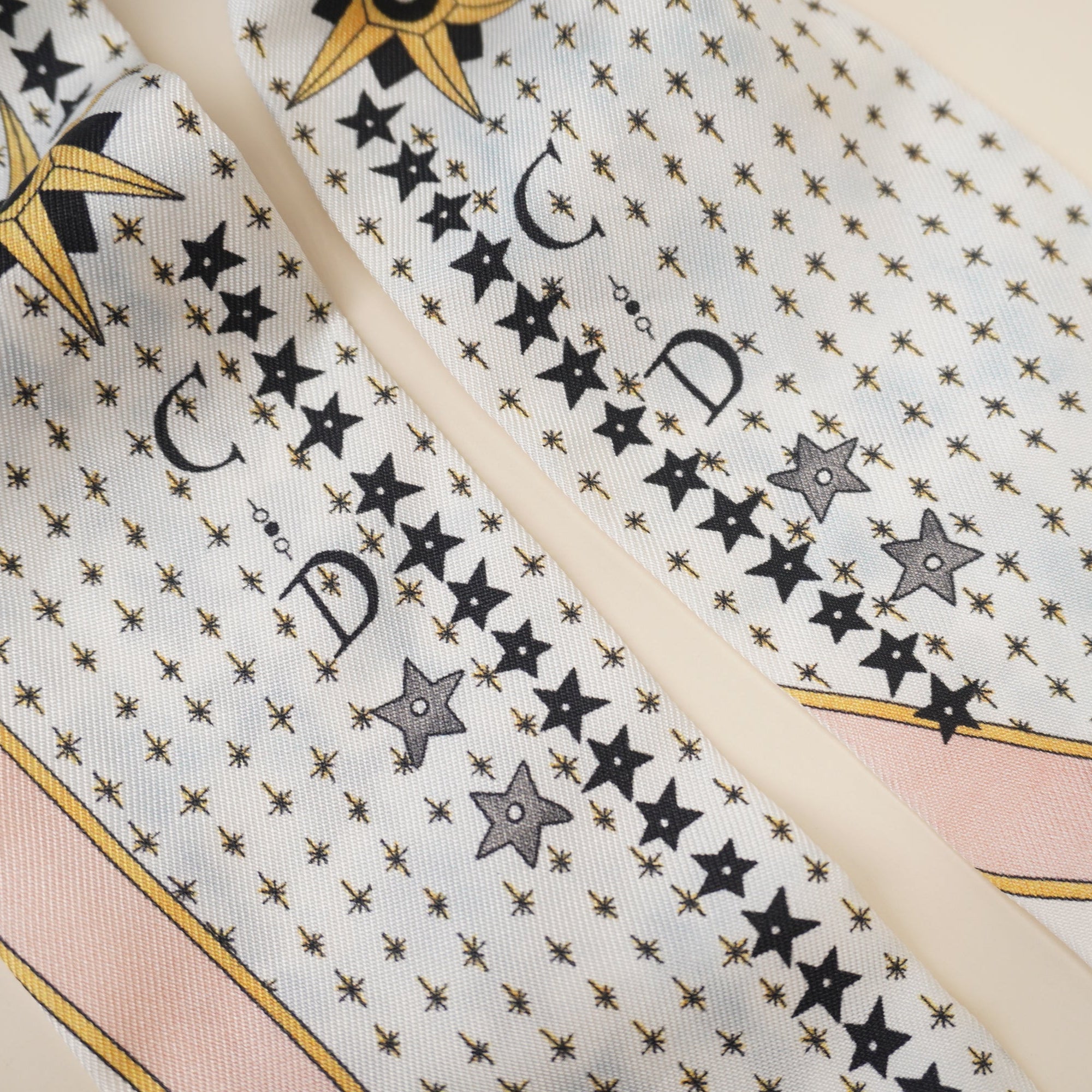 PRE-OWNED Silk High Priestess Tarot Mitzah Scarf Off White