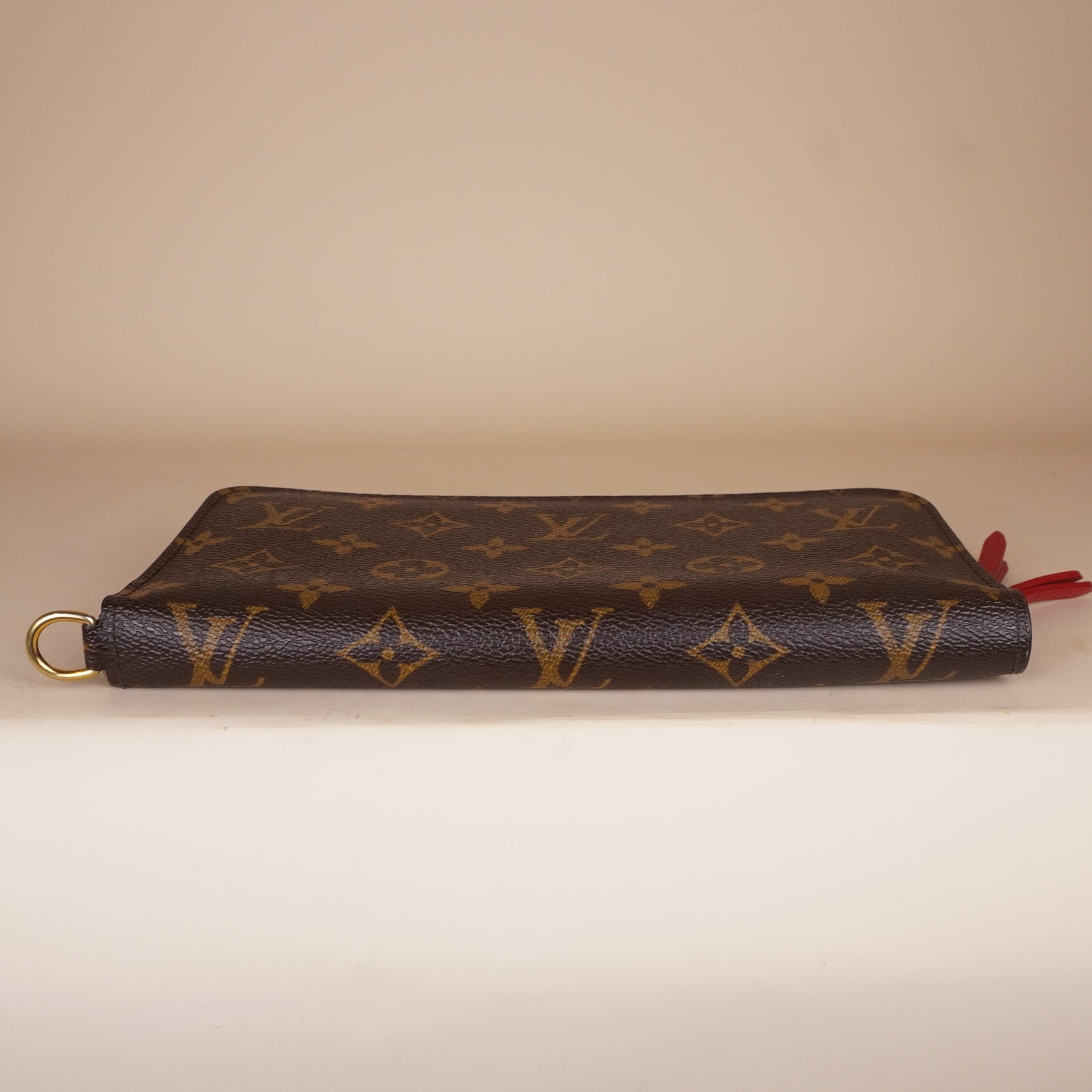 PRE-OWNED LV Monogram Canvas Red Insolite Wallet