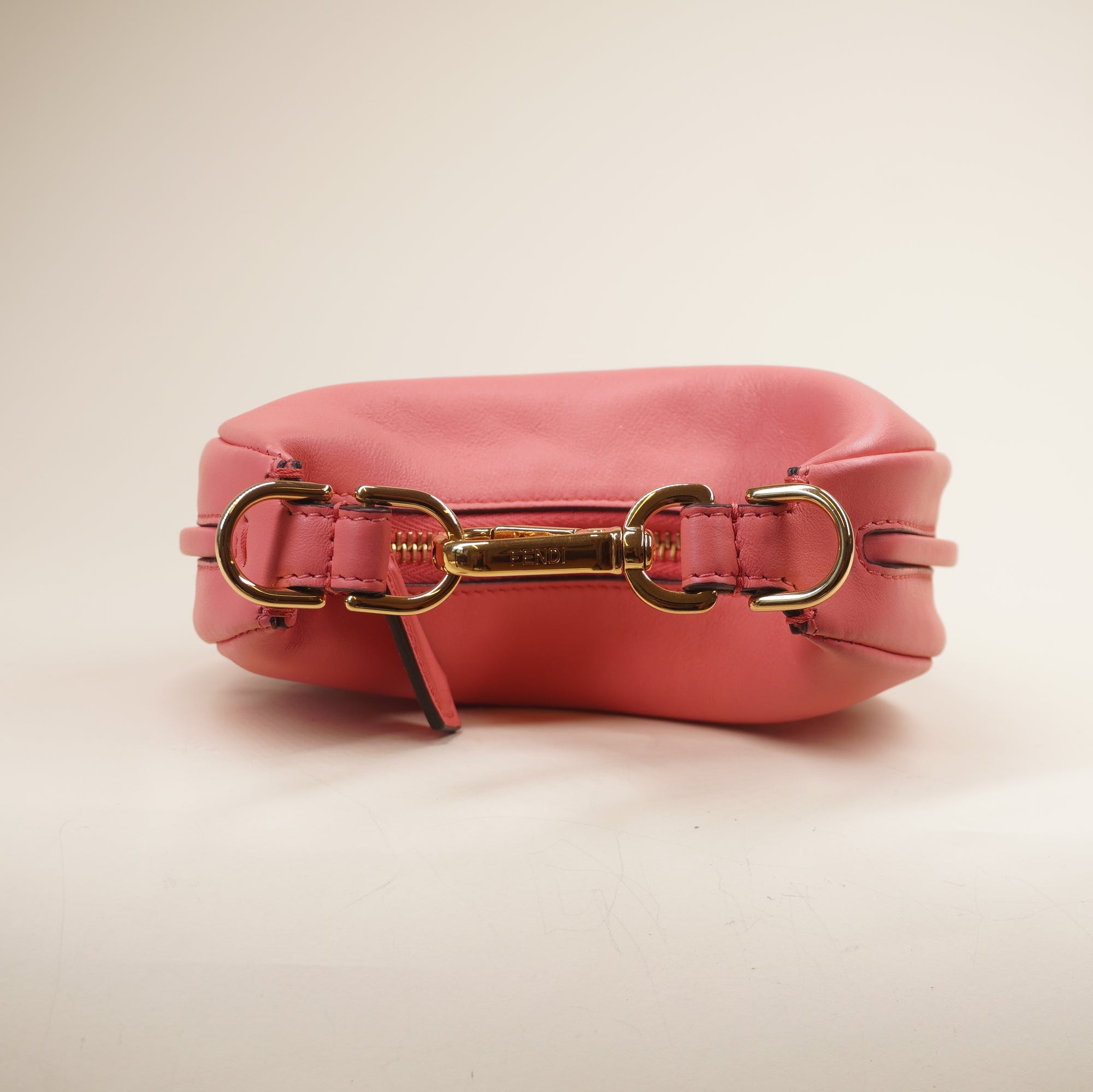 PRE-OWNED Vitello Grace Mini Fendigraphy Hobo Charm Pink Dalia