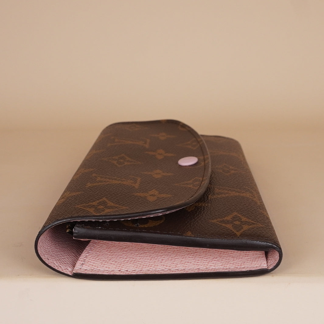 LOUIS VUITTON Monogram Emilie Wallet Rose Ballerine