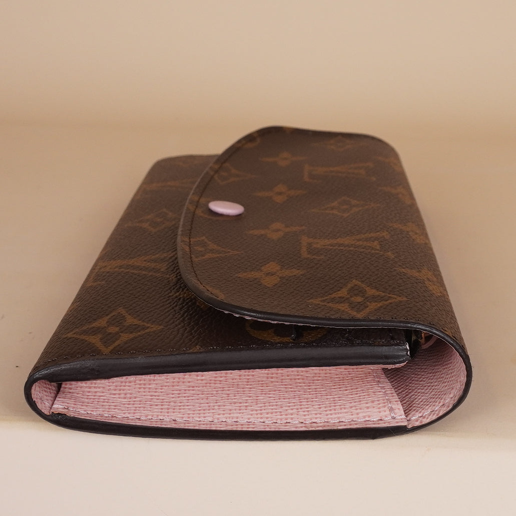 LOUIS VUITTON Monogram Emilie Wallet Rose Ballerine