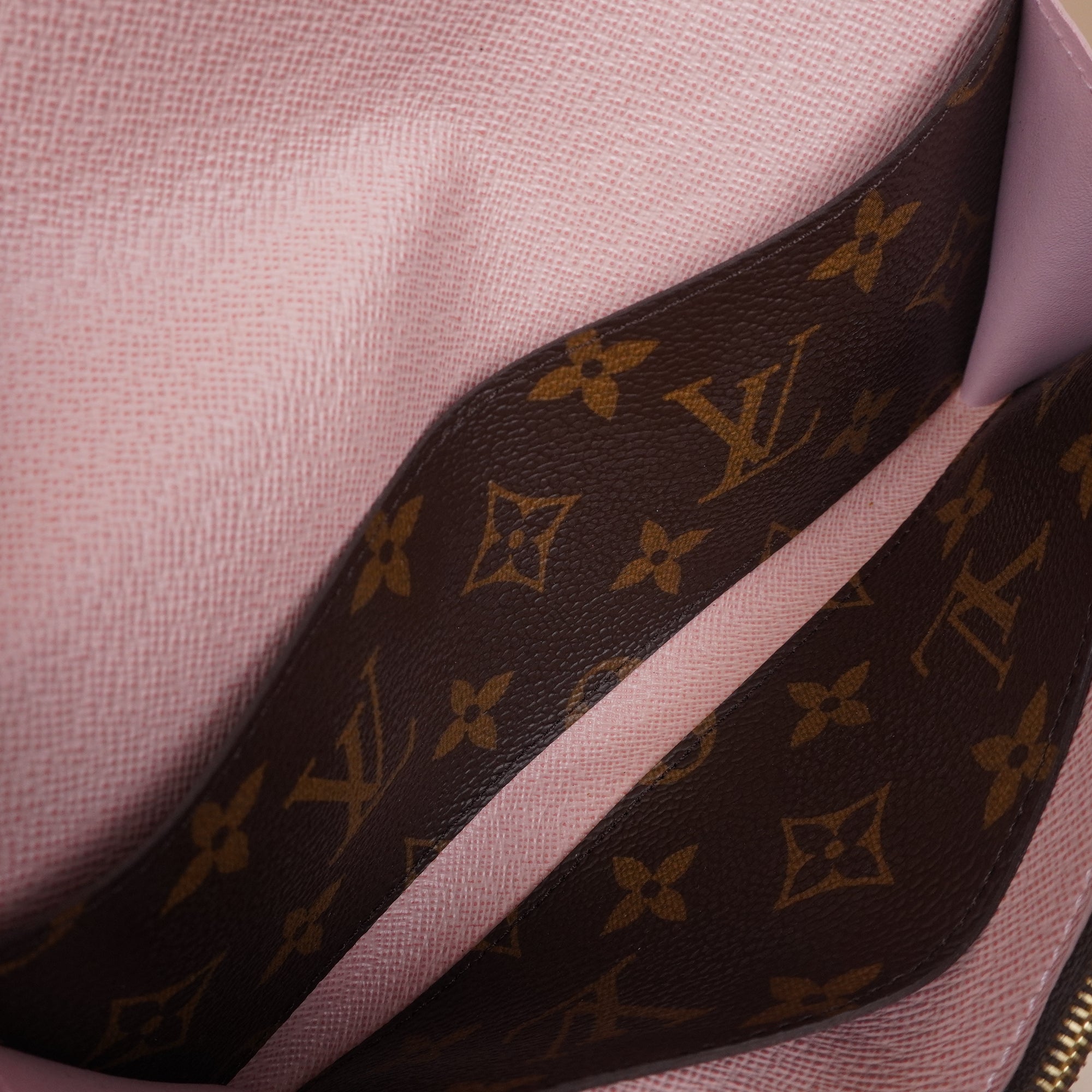 LOUIS VUITTON Monogram Emilie Wallet Rose Ballerine