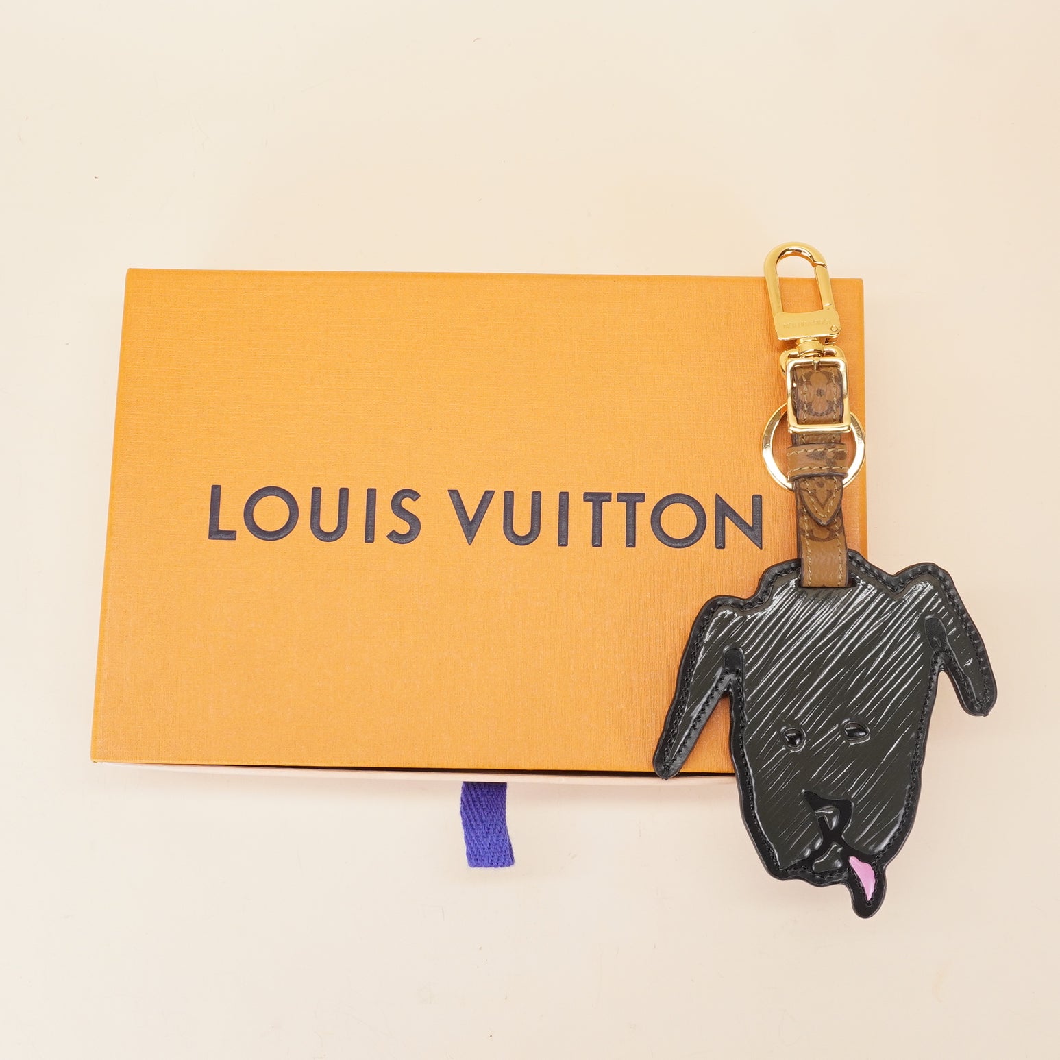 PRE-OWNED LV Catogram Grace Coddington Dog Bag Charm