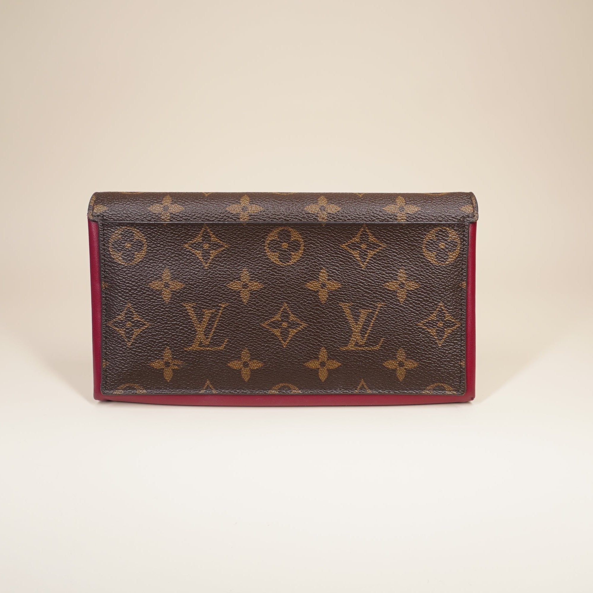 PRE-OWNED LV Monogram Canvas Flore Wallet