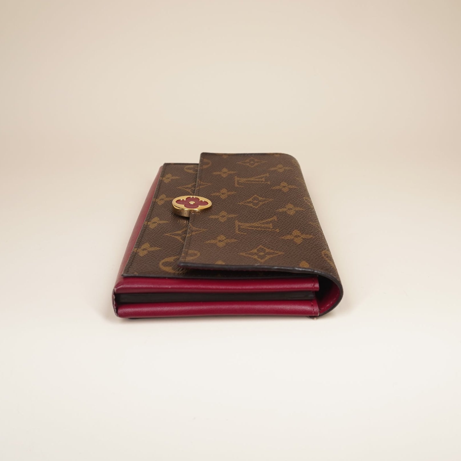 PRE-OWNED LV Monogram Canvas Flore Wallet