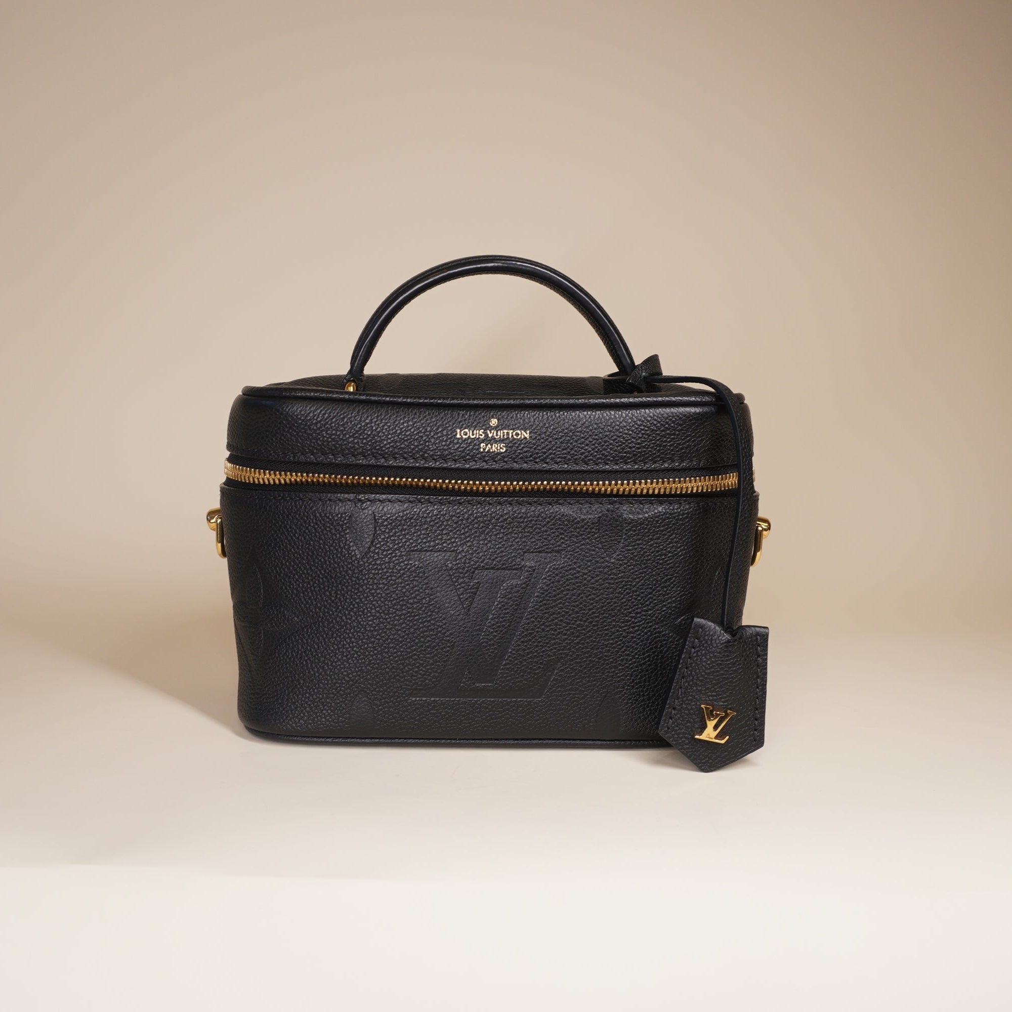 PRE-OWNED LV Vanity Black Calfksin Shoulder Bag