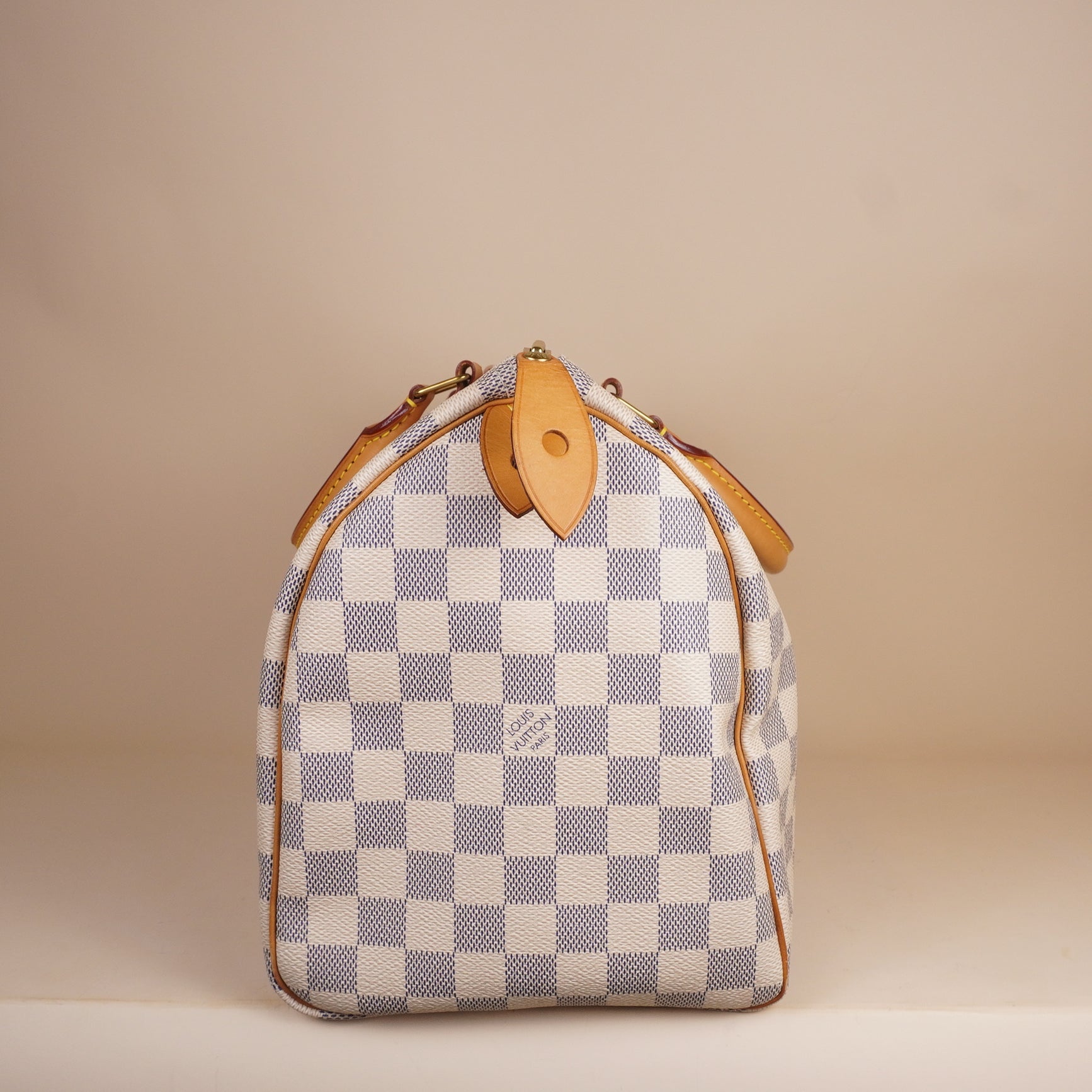 PRE-OWNED LV Damier Azur Speedy 30 Coated Canvas