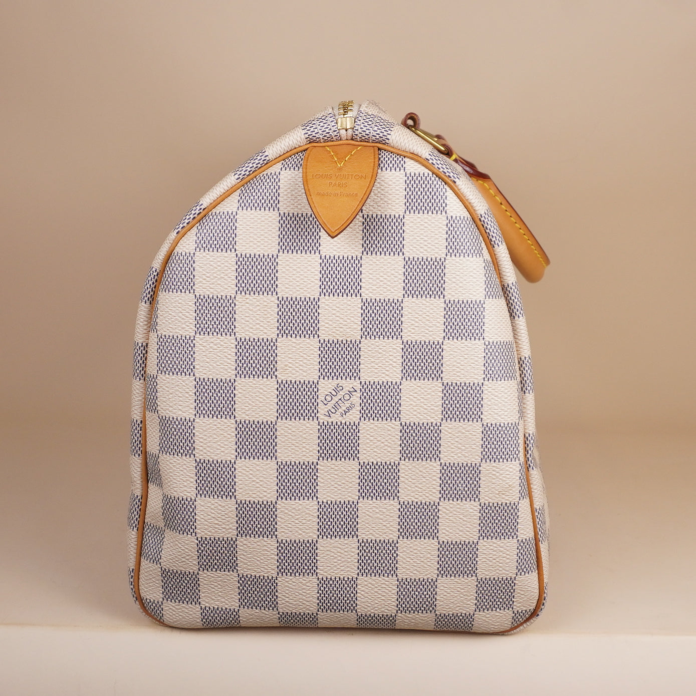 PRE-OWNED LV Damier Azur Speedy 30 Coated Canvas