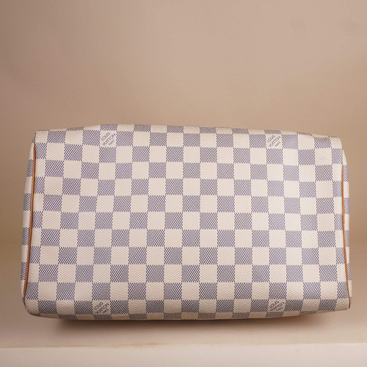 PRE-OWNED LV Damier Azur Speedy 30 Coated Canvas
