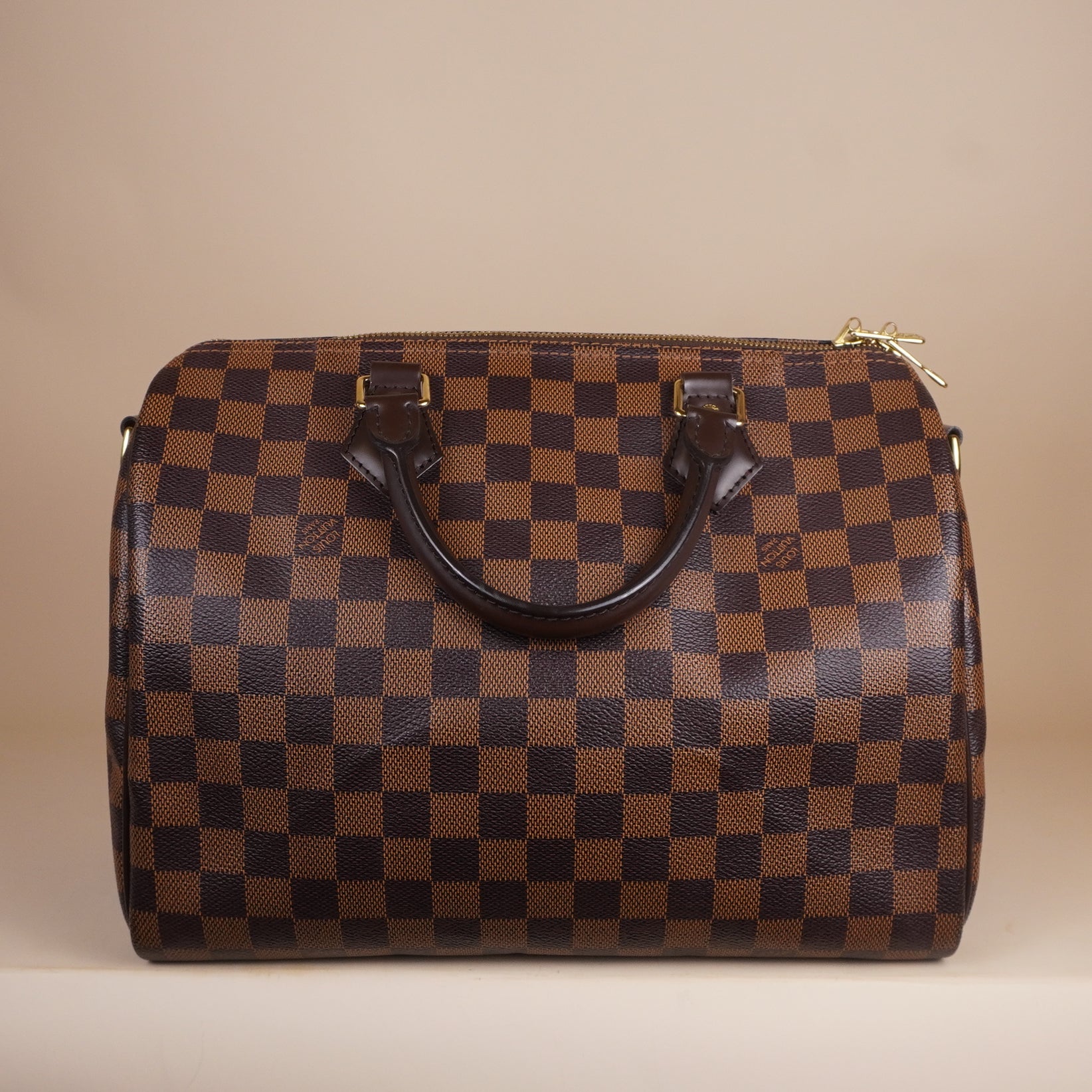 PRE-OWNED LV Damier Ebene Speedy Bandouliere 30